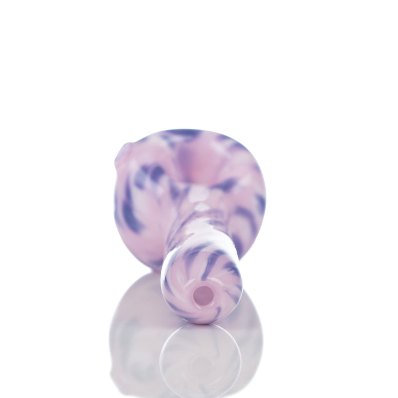 #3 Pink Splatter Spoon Pipe Adventures In Glass Blowing