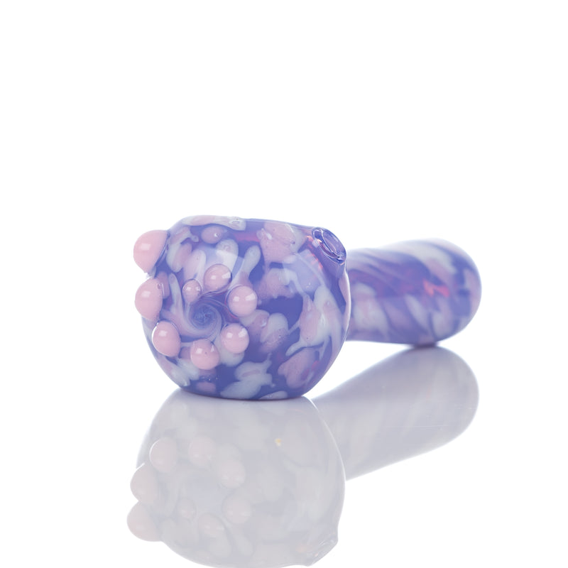 #2 Purple Splatter Spoon Pipe Adventures In Glass Blowing