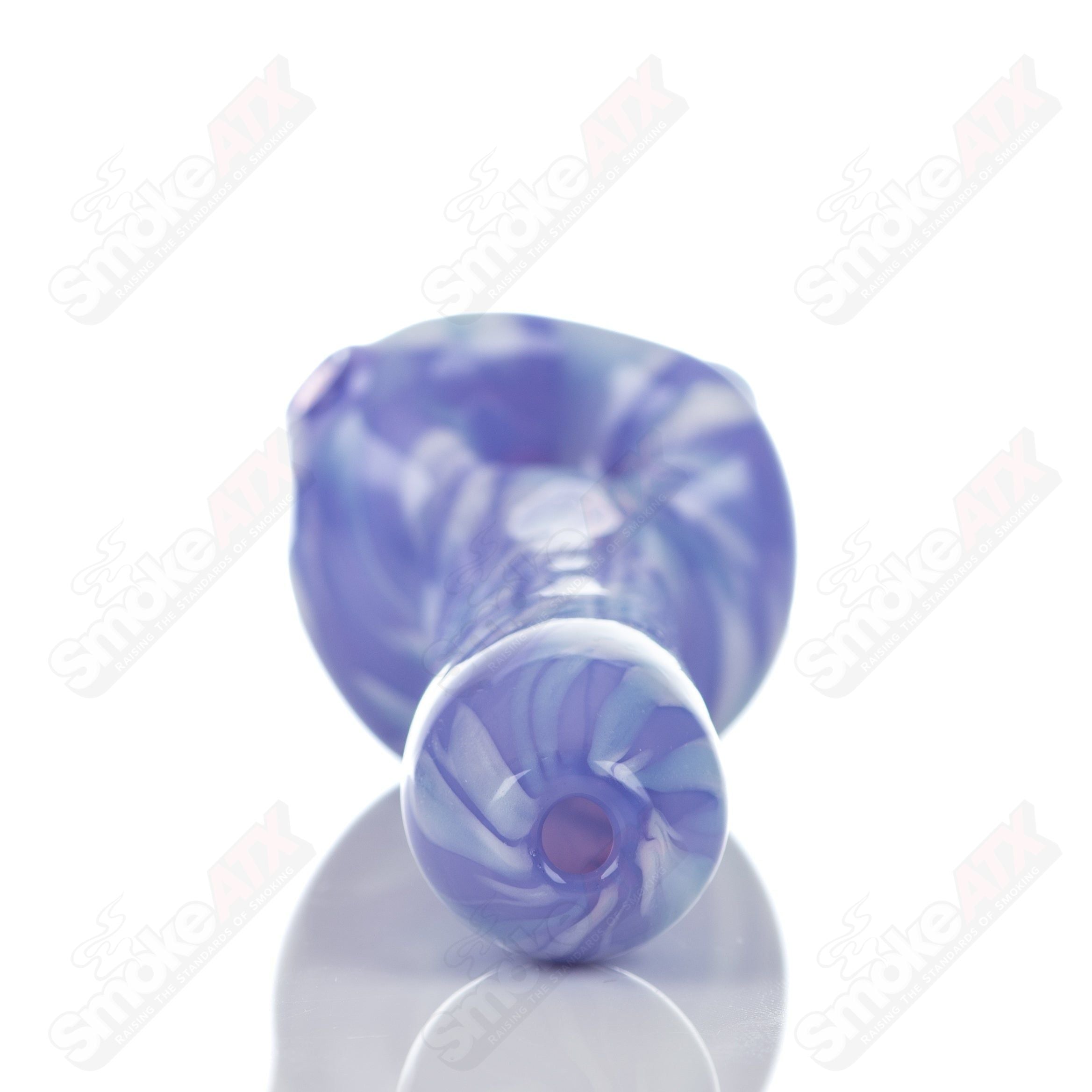 #4 Purple Splatter Spoon Pipe Adventures In Glass Blowing - Smoke ATX