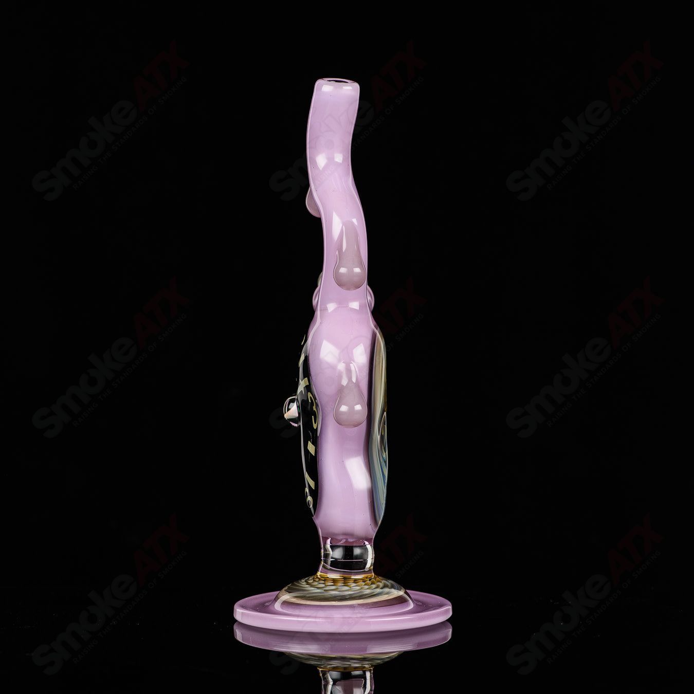 #1 Dali Melting Clock Rig w Opal Accent by Scoby Glass - Smoke ATX