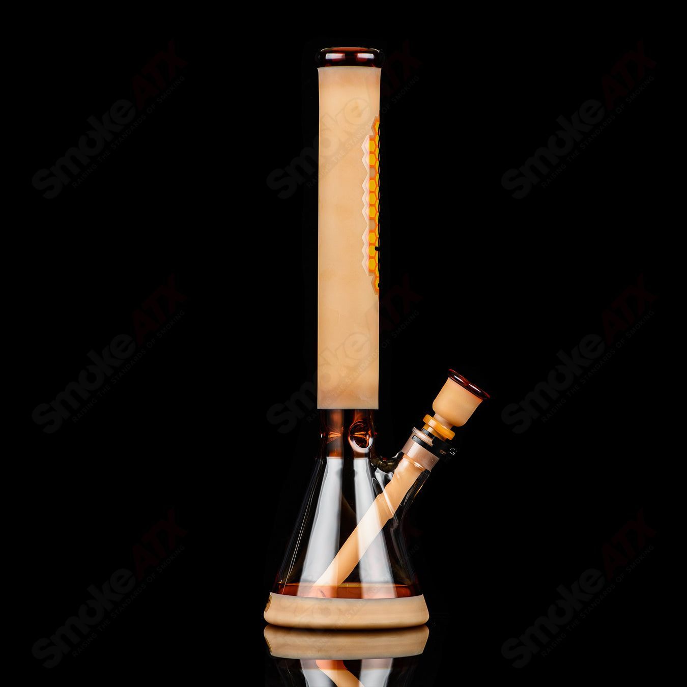 Full Color Frosted Honeycomb Series Beaker Illadelph - Smoke ATX