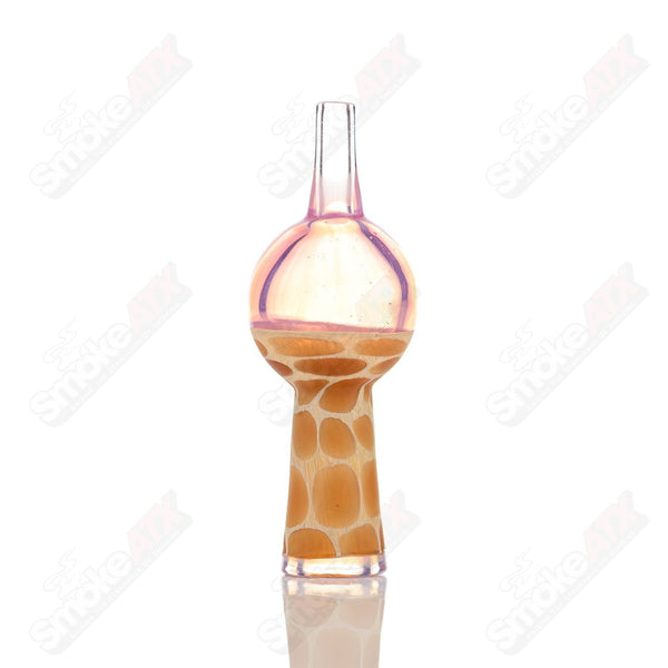 Pink Giraffe Print Bubble Cap Robertson Glass - Smoke ATX