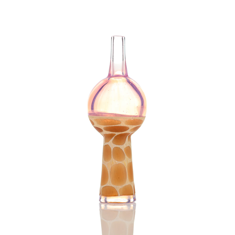 Pink Giraffe Print Bubble Cap Robertson Glass - Smoke ATX