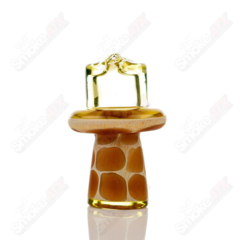 Transparent Yellow Giraffe Spinner Cap w Pearl Robertson Glass - Smoke ATX