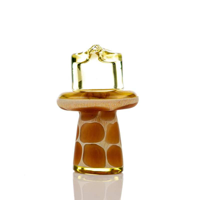 Transparent Yellow Giraffe Spinner Cap w Pearl Robertson Glass - Smoke ATX