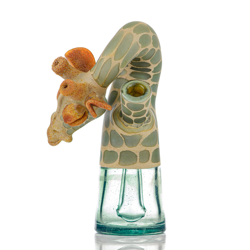 Giraffe Bent Kneck Bottle Rig Robertson Glass Atlantis - Smoke ATX