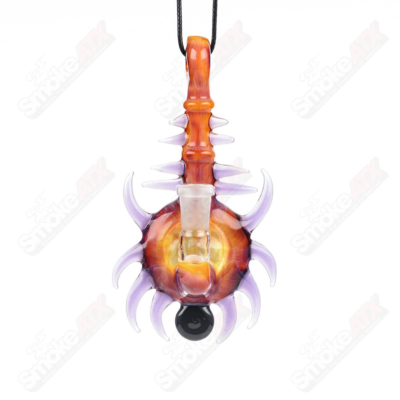 Fillacello Horn Pendant Rig (Seredipity w/ Opal Accents) Freeek Glass - Smoke ATX