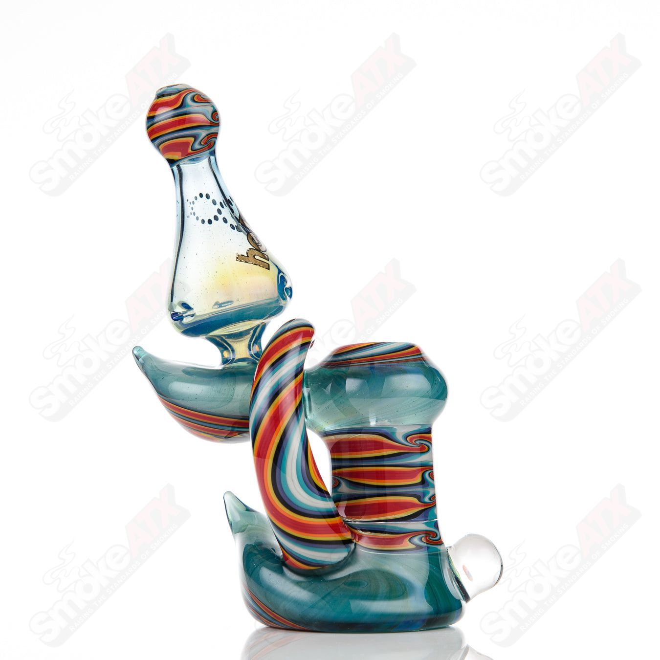 Fire & Ice Custom Worked Solo Signature Series Dry Pipe Box Fan Helix - Smoke ATX