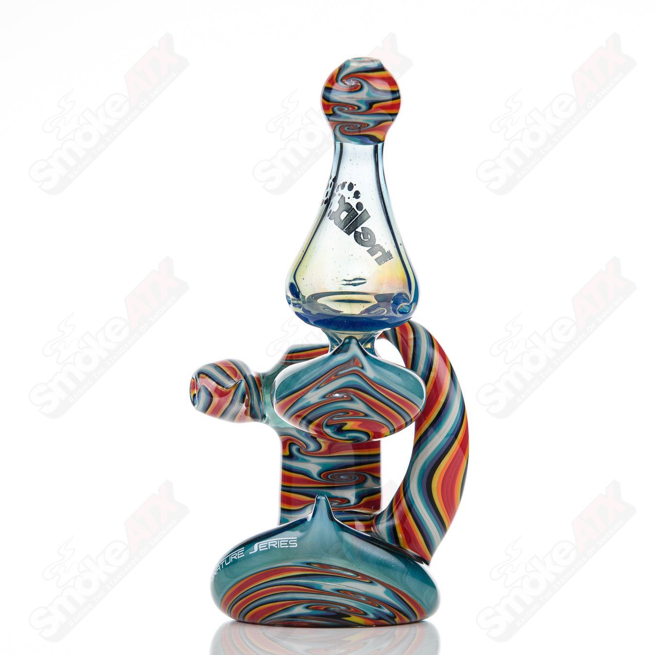 Fire & Ice Custom Worked Solo Signature Series Dry Pipe Box Fan Helix - Smoke ATX