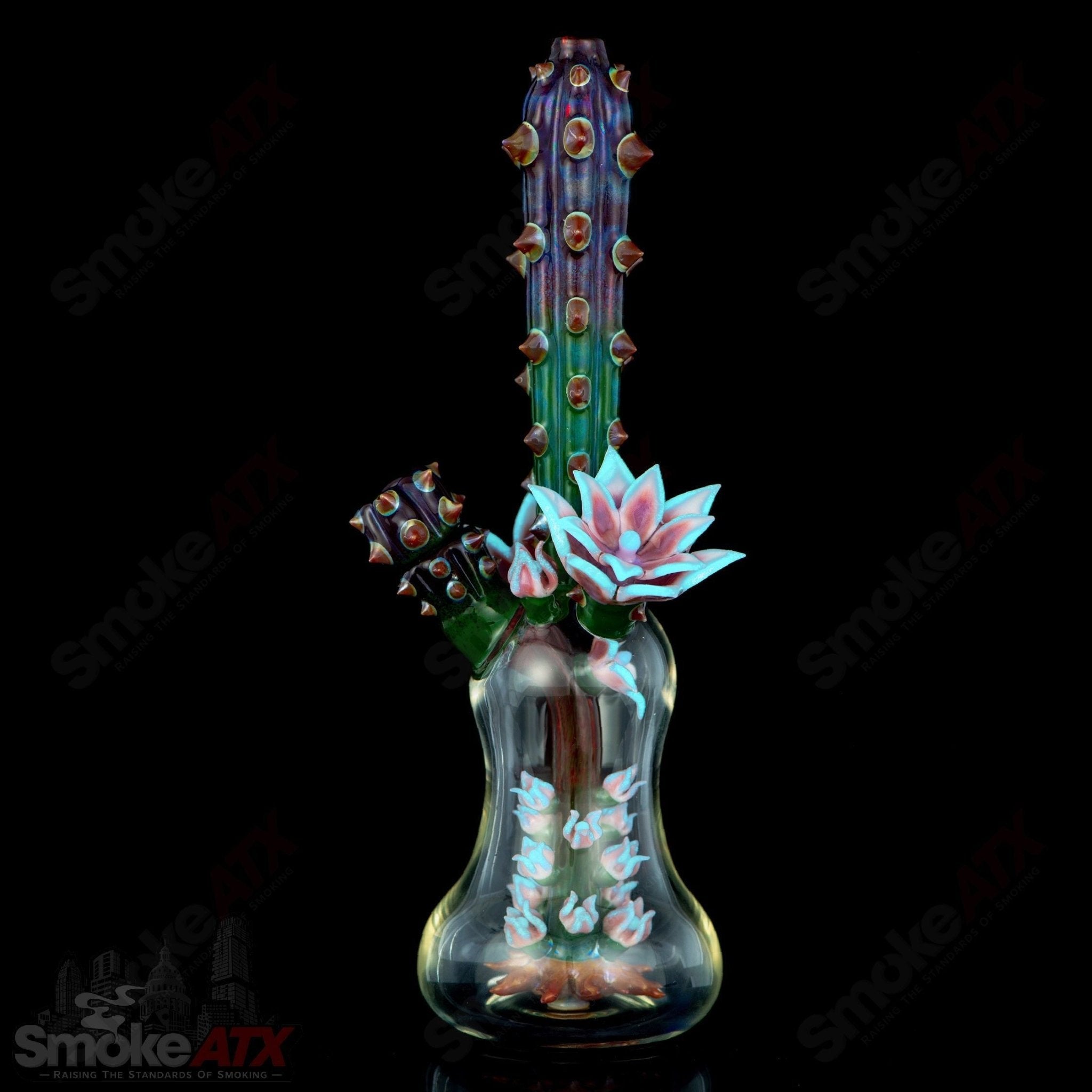 Flower Terrarium (Mixed Color 14 w/ UV Accents) Unparalleled Glass - Smoke ATX