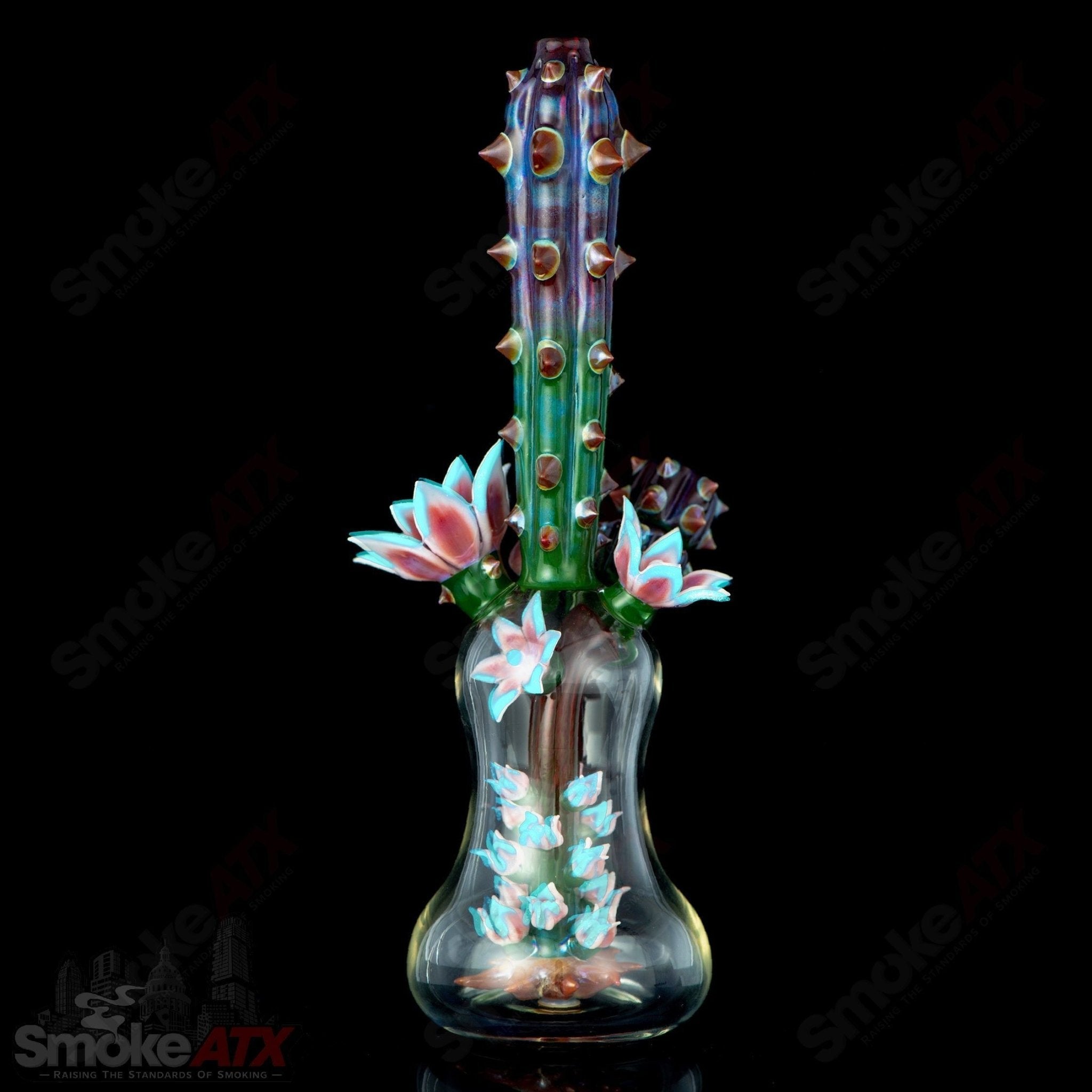 Flower Terrarium (Mixed Color 14 w/ UV Accents) Unparalleled Glass - Smoke ATX