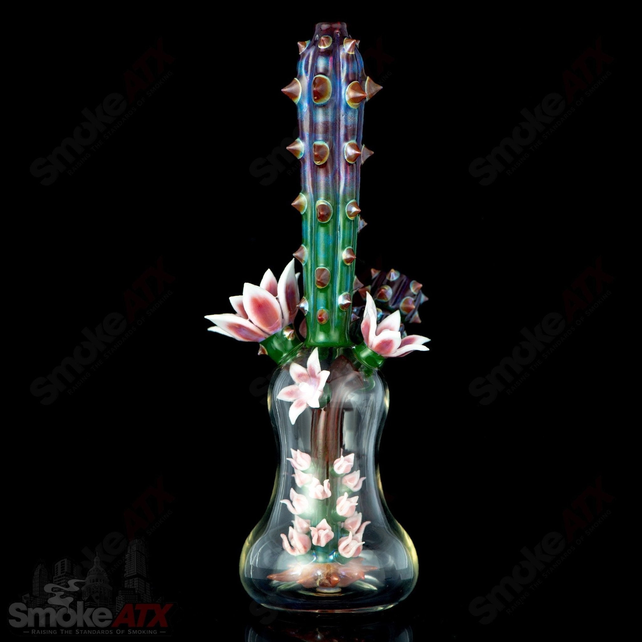 Flower Terrarium (Mixed Color 14 w/ UV Accents) Unparalleled Glass - Smoke ATX