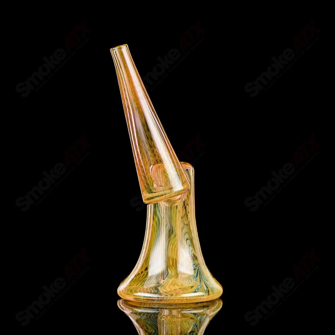 Fumed Bubbler w / Matching Cap Ryan Teurfs - Smoke ATX