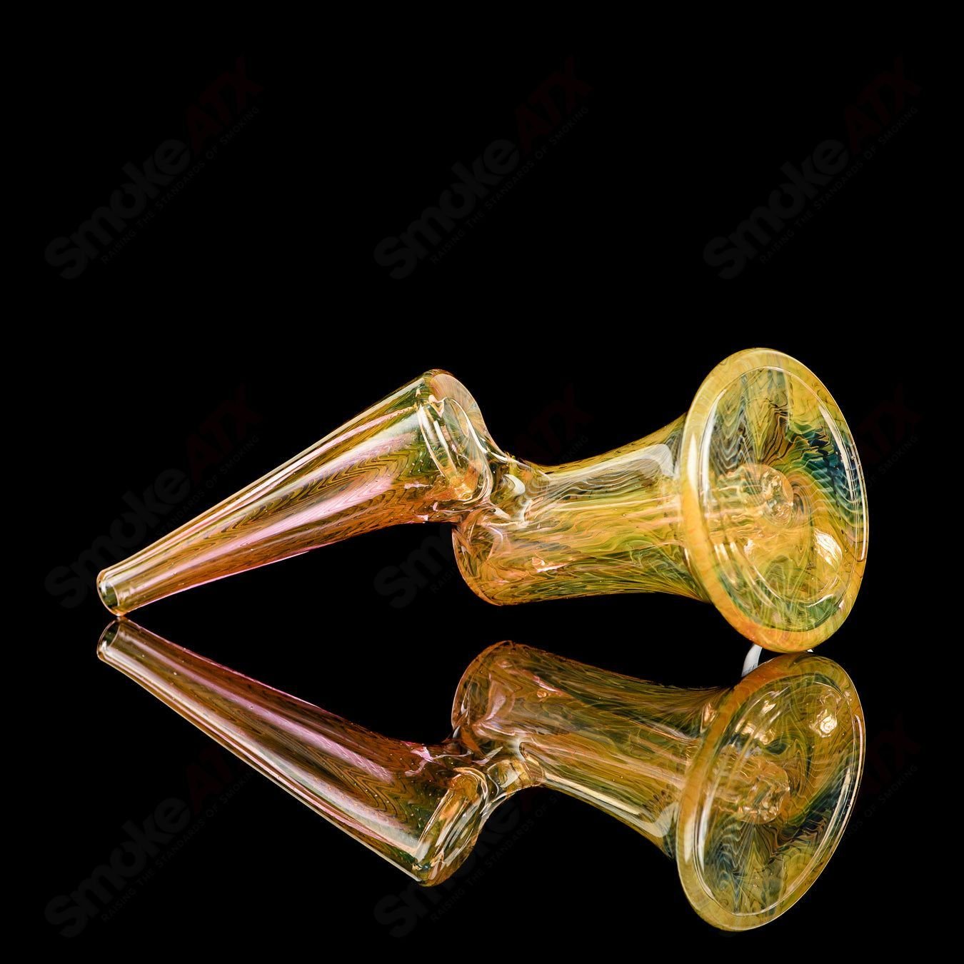 Fumed Bubbler w / Matching Cap Ryan Teurfs - Smoke ATX