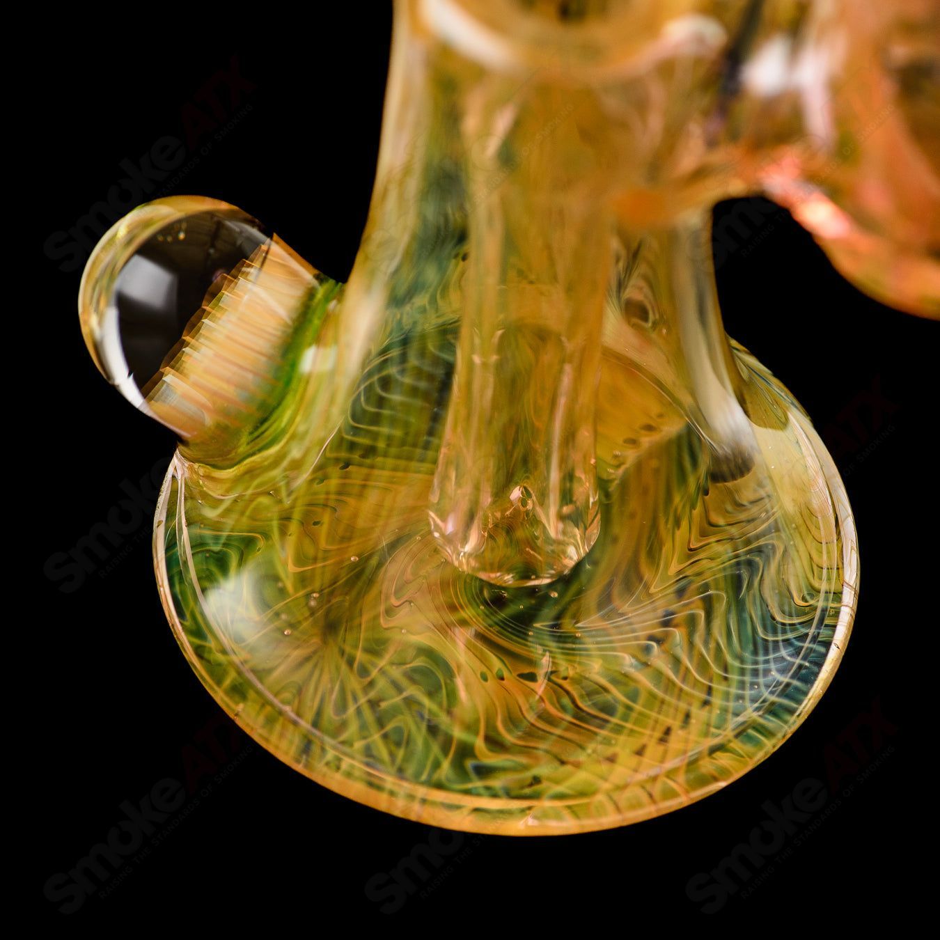 Fumed Bubbler w / Matching Cap Ryan Teurfs - Smoke ATX
