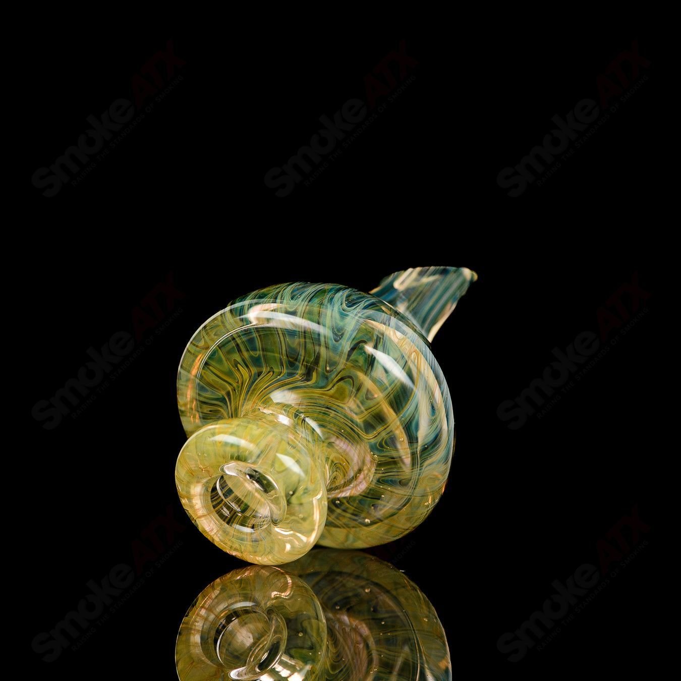 Fumed Bubbler w / Matching Cap Ryan Teurfs - Smoke ATX