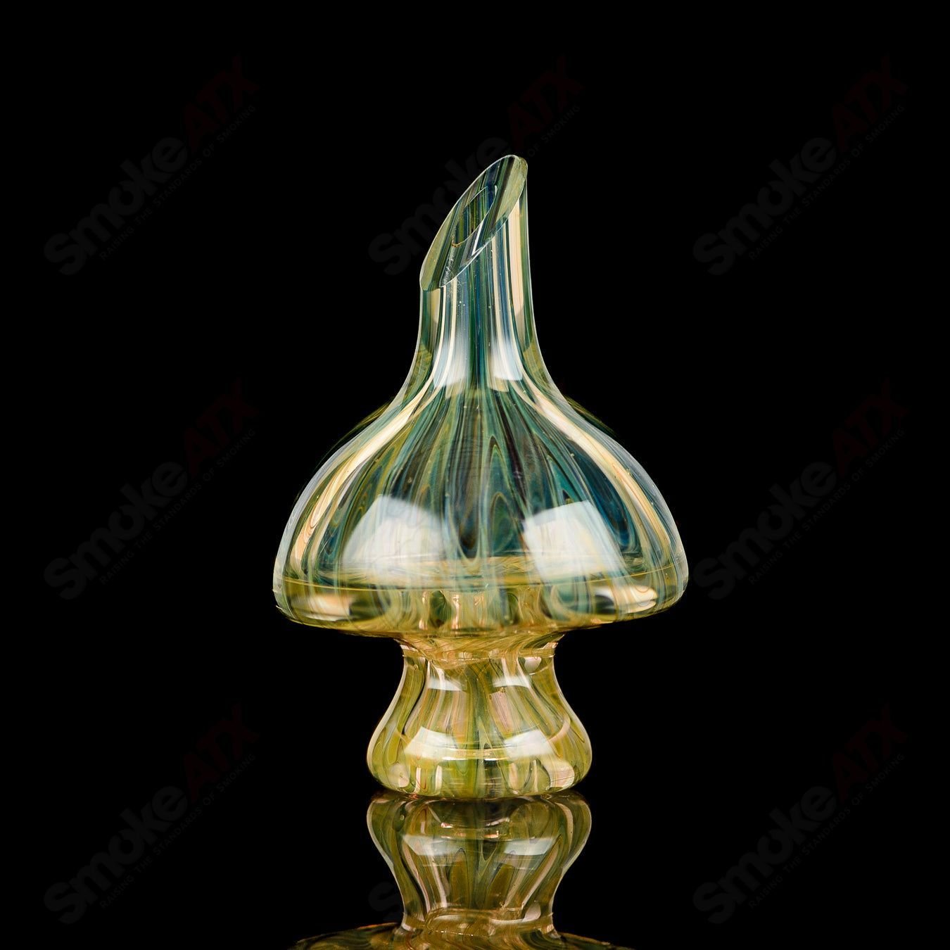 Fumed Bubbler w / Matching Cap Ryan Teurfs - Smoke ATX
