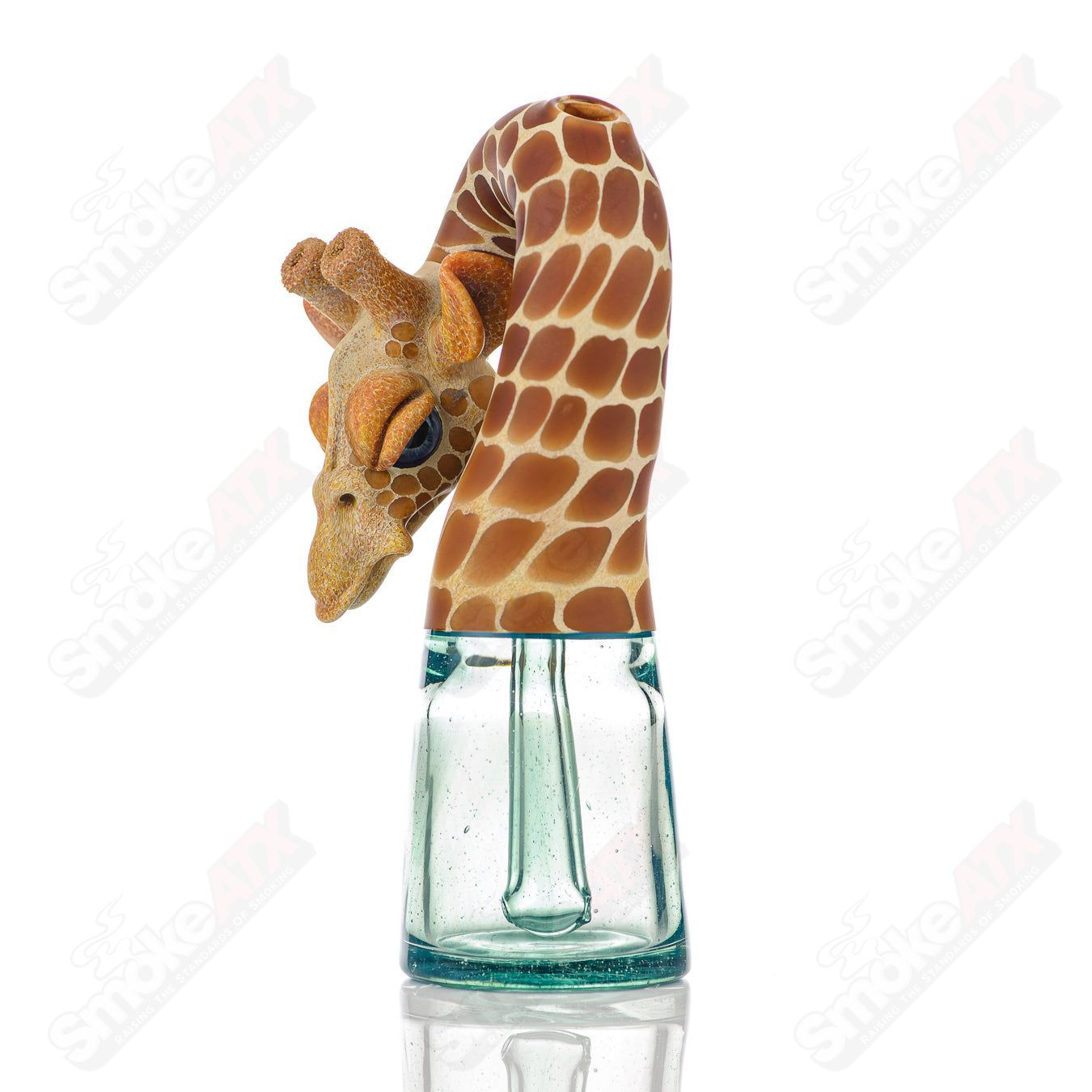 Giraffe Bent Kneck Bottle Rig Robertson Glass Honey Badger & - Smoke ATX