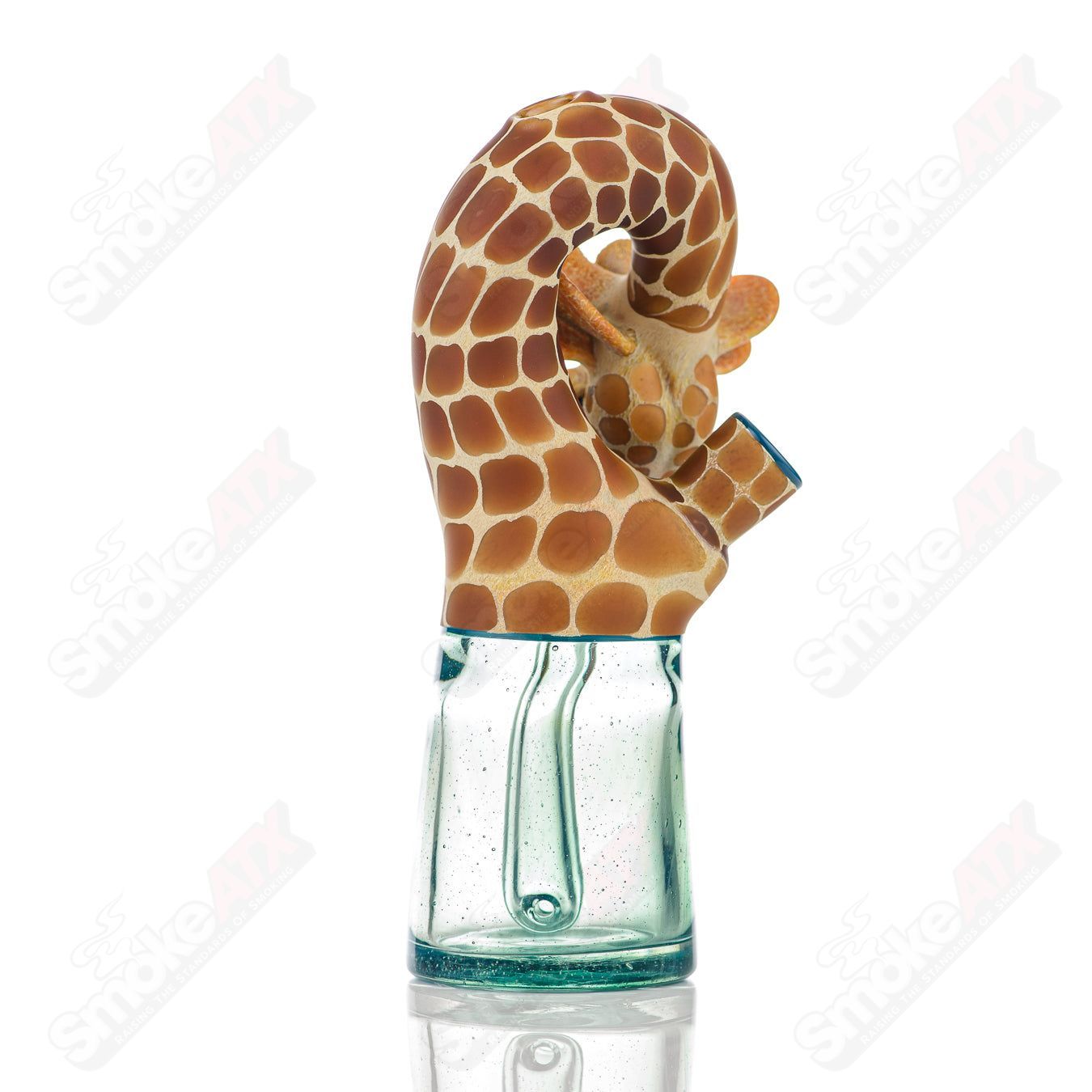 Giraffe Bent Kneck Bottle Rig Robertson Glass Honey Badger & - Smoke ATX