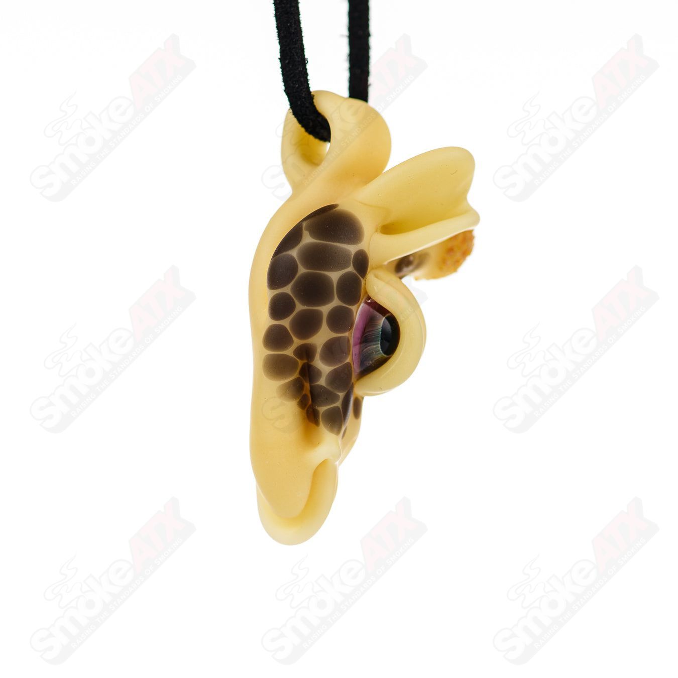 Giraffe Pendant Robertson Glass Butter and Charcoal - Smoke ATX