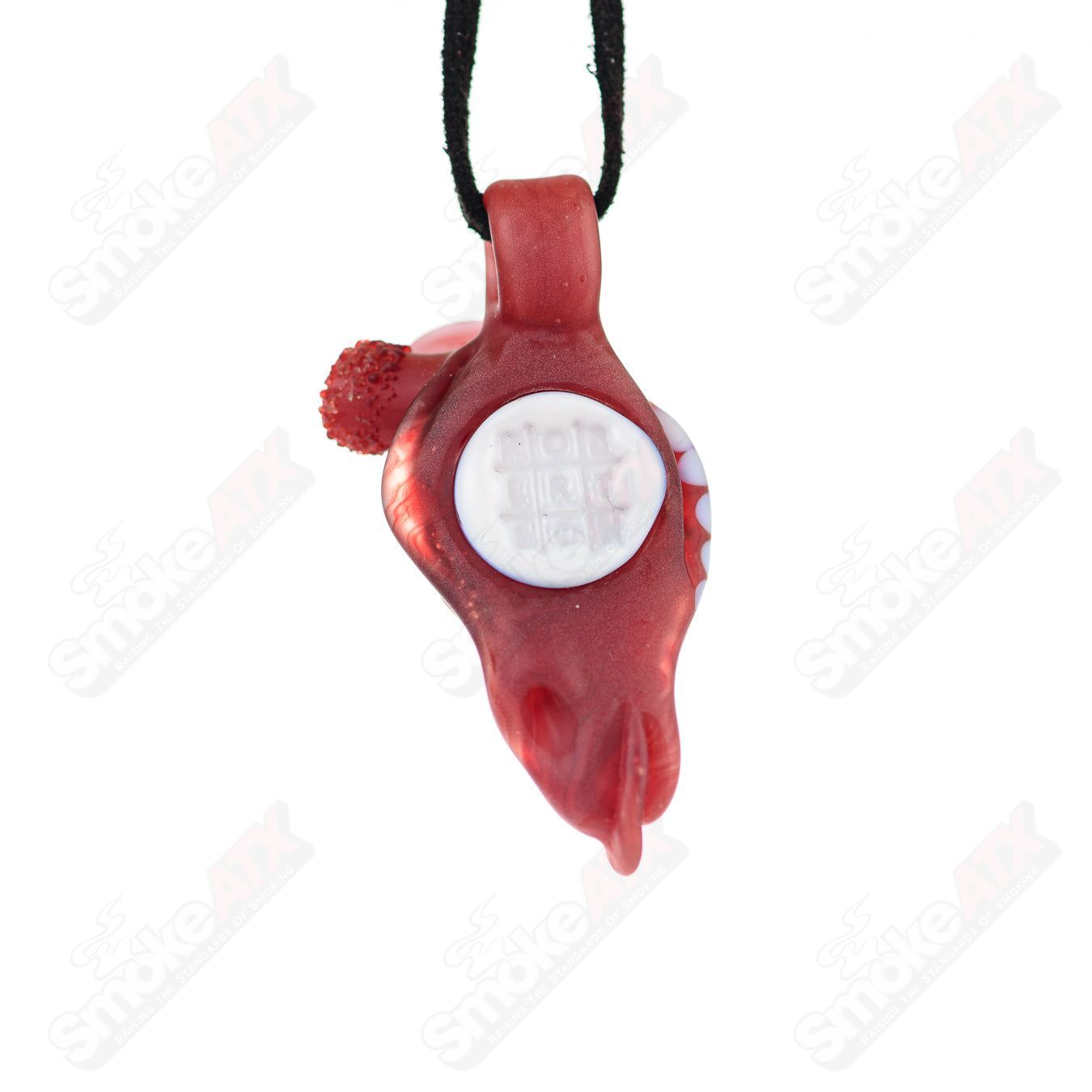Giraffe Pendant Robertson Glass Cherry Red and White - Smoke ATX