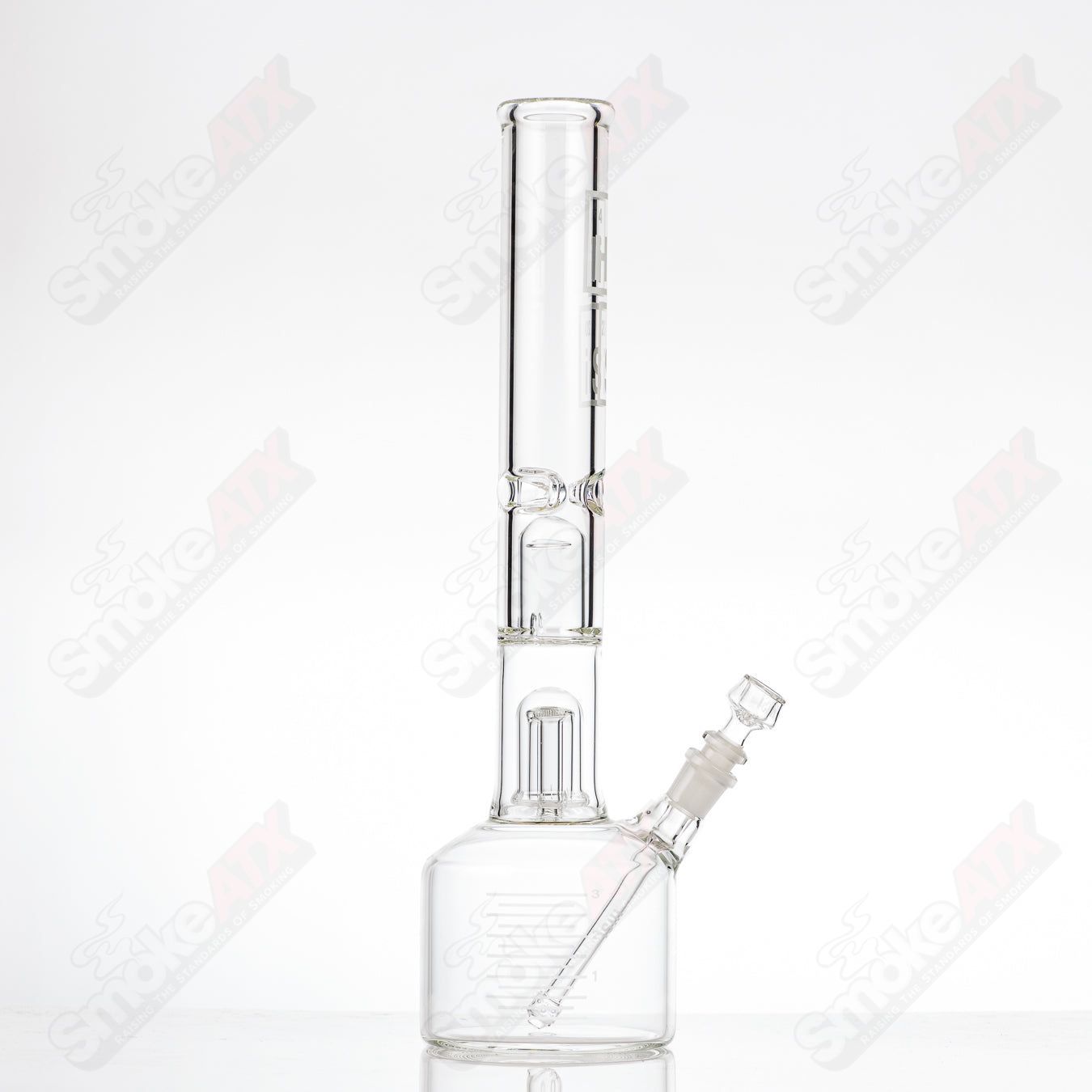 HiSi Glass 17" 50x5 Beaker Mushroom Perc - Smoke ATX