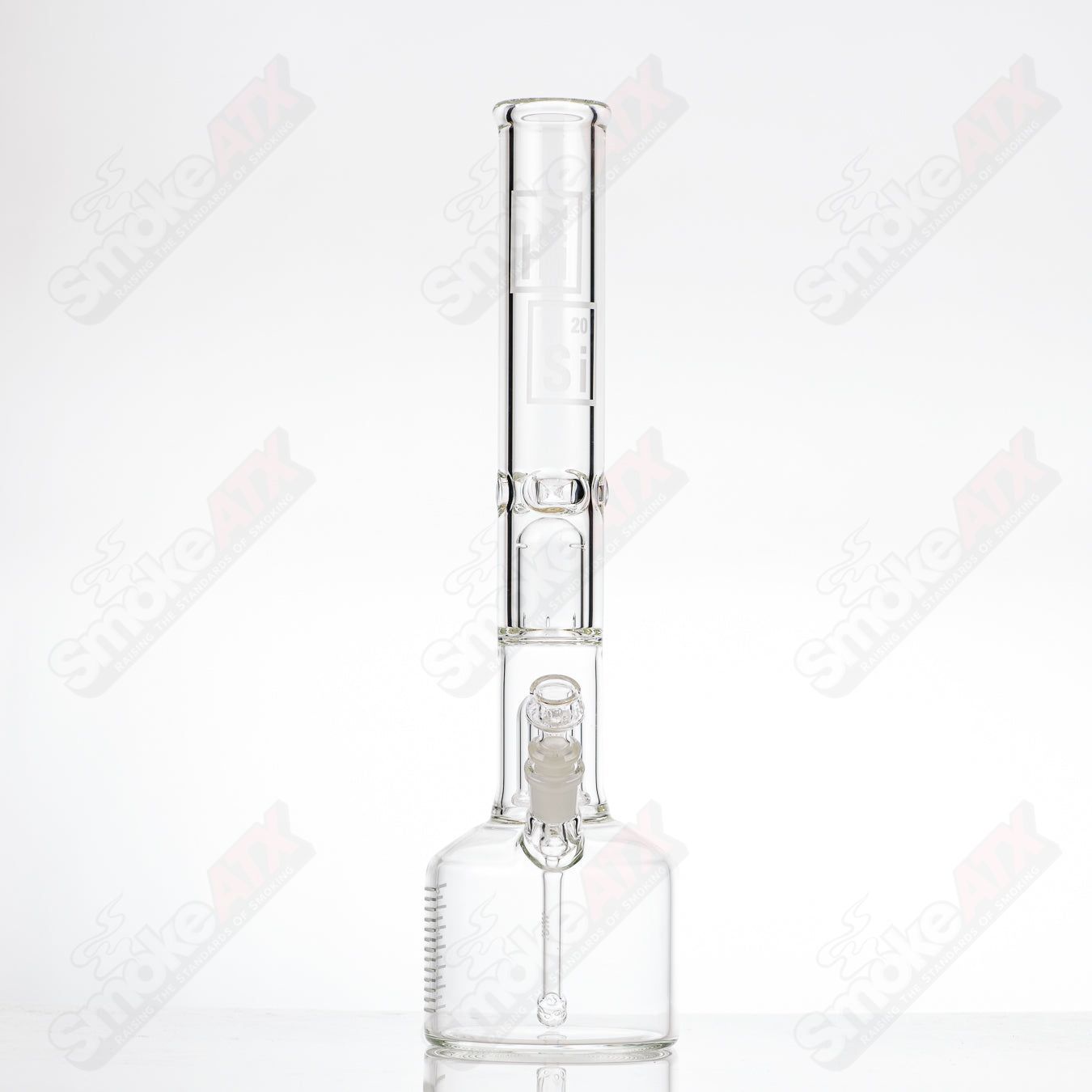HiSi Glass 17" 50x5 Beaker Mushroom Perc - Smoke ATX