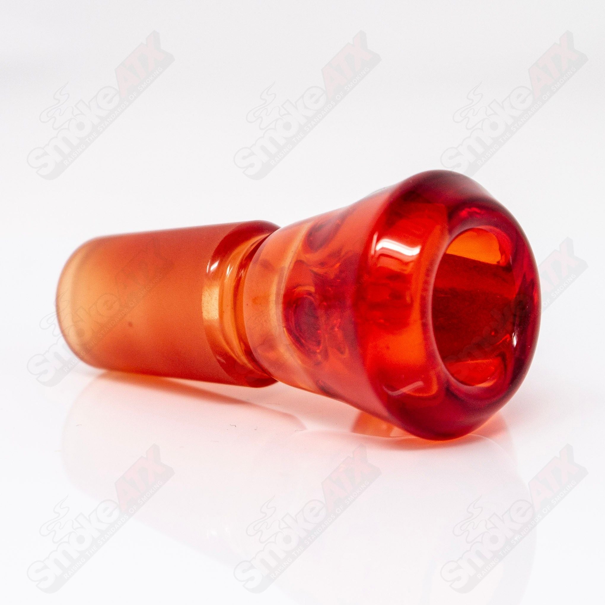 Iced Sunstone Black T Glass 18mm Fully Worked Slide - Smoke ATX