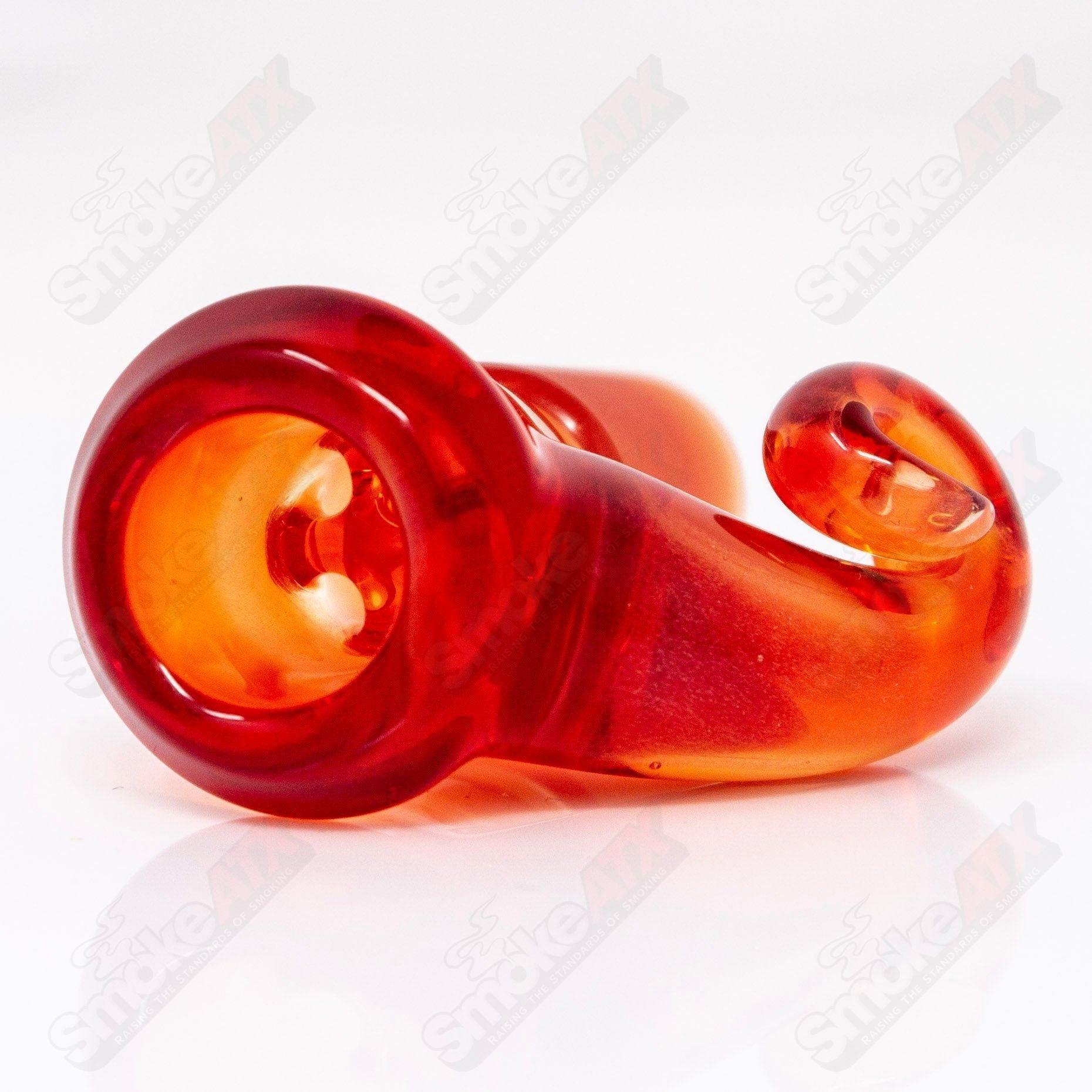 Iced Sunstone Black T Glass 18mm Fully Worked Slide - Smoke ATX
