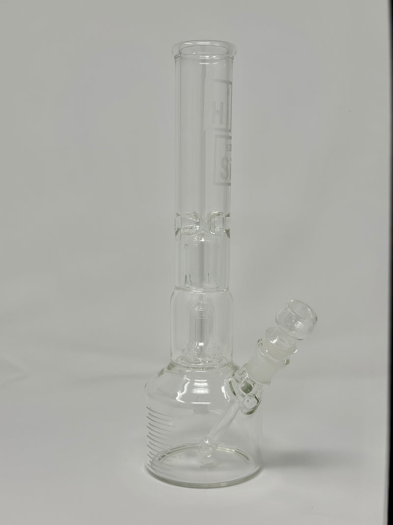 Jr. Double Bell Perc 12" Beaker HiSi Glass - Smoke ATX