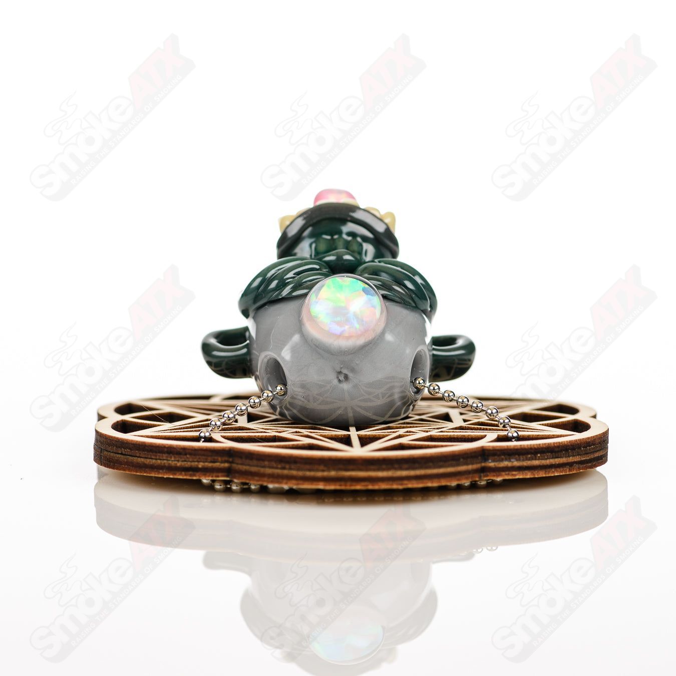 Killa Gorilla Pendant W/ Opal Accents Coyle x Firefly Glass - Smoke ATX