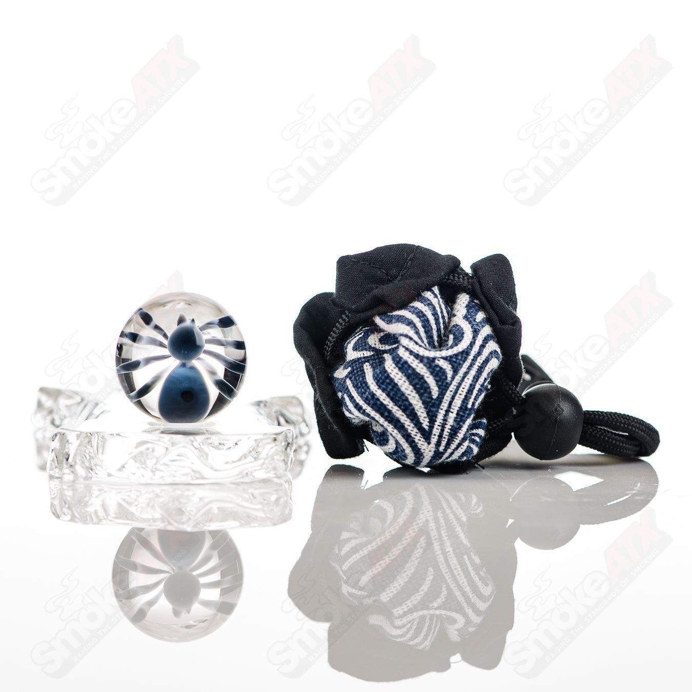 Kobuki Glass 1 Spider Topper Marble - Smoke ATX