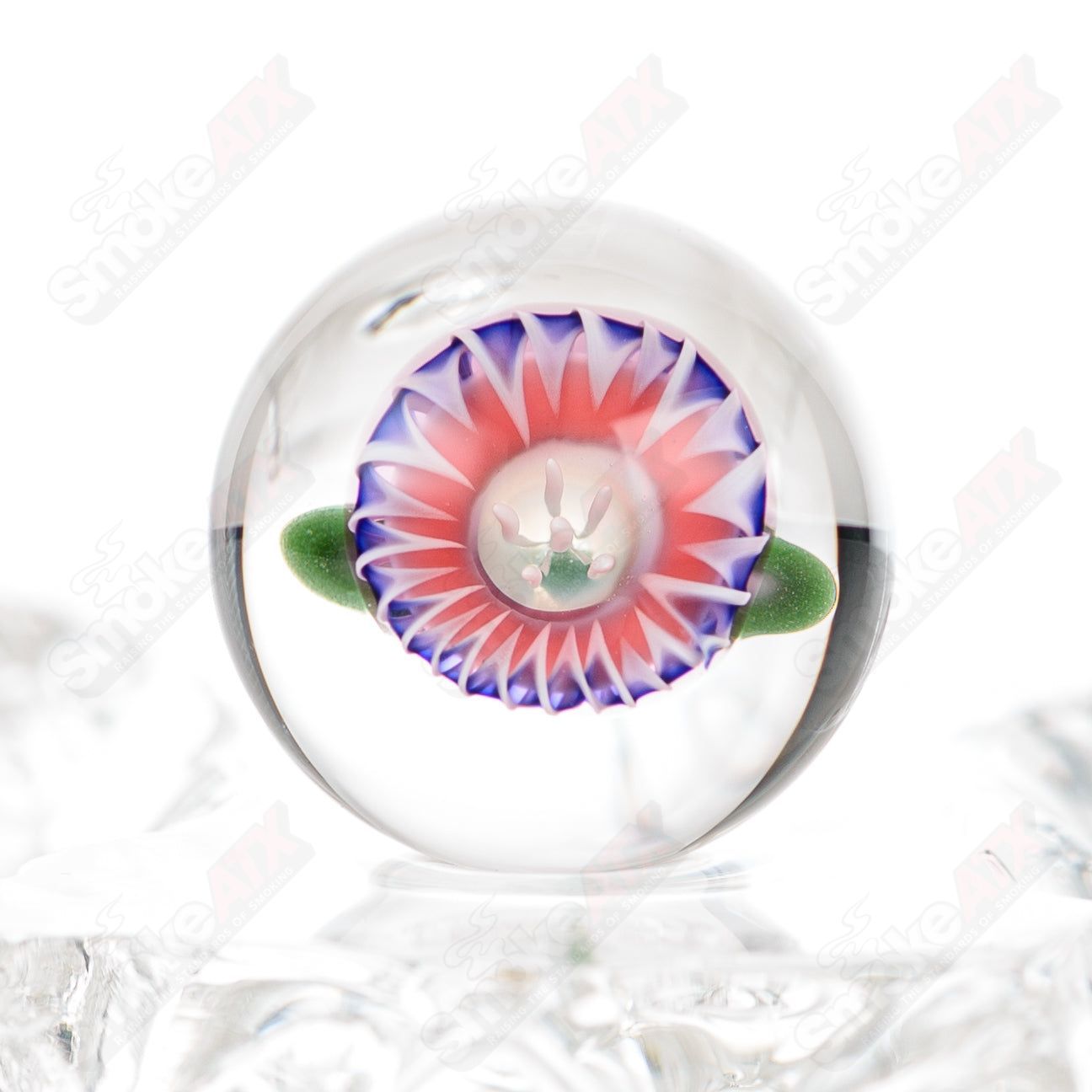 Kobuki Glass 2 Flower Topper Marble - Smoke ATX