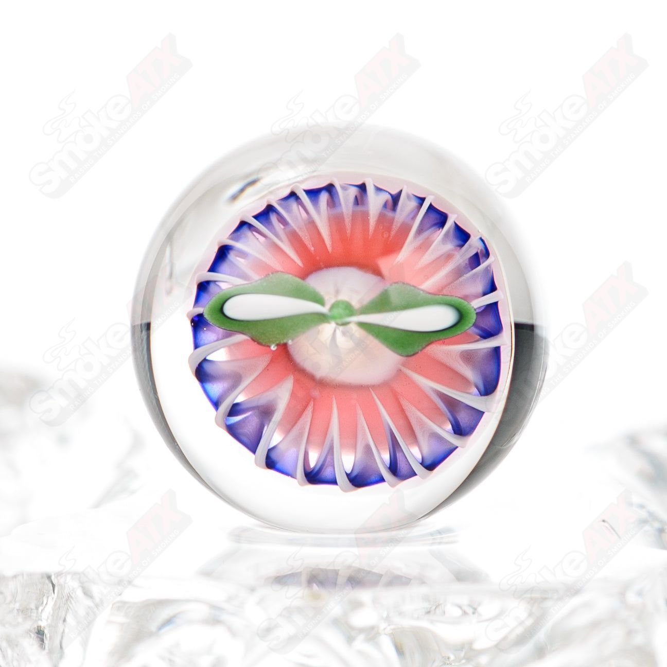 Kobuki Glass 2 Flower Topper Marble - Smoke ATX