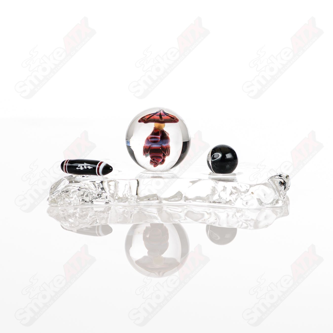 Kobuki Glass Samurai Slurper Set Red - Smoke ATX