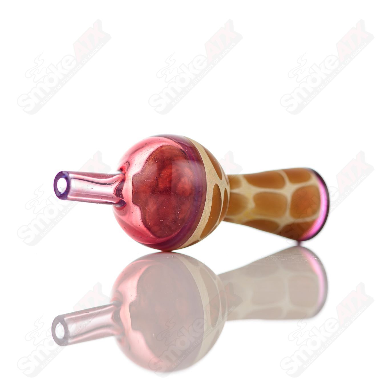 Purple Print Bubble Cap Robertson Glass - Smoke ATX