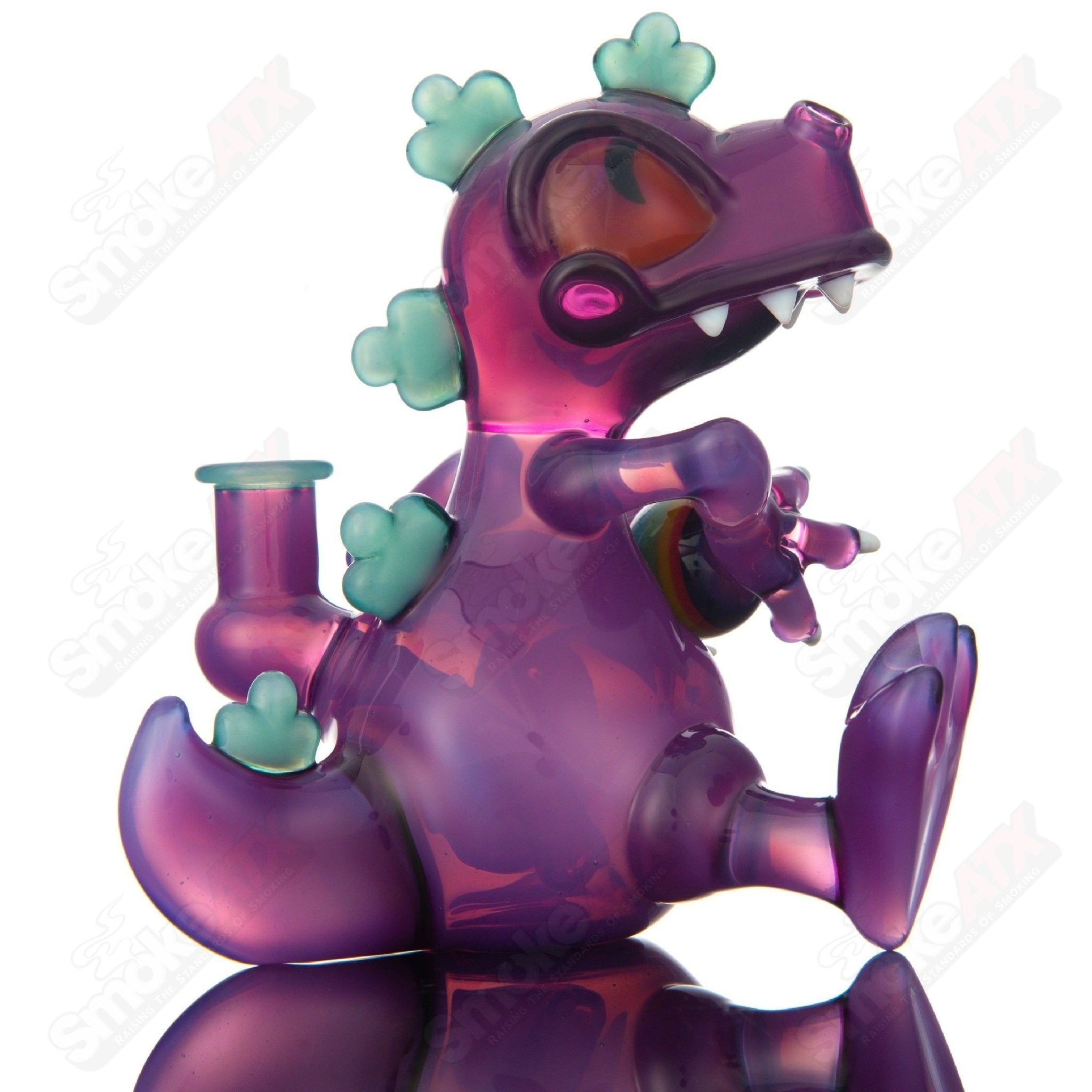 Purple Sitting Reptar Rig w/ Encalmo Egg J - Smart Glass - Smoke ATX