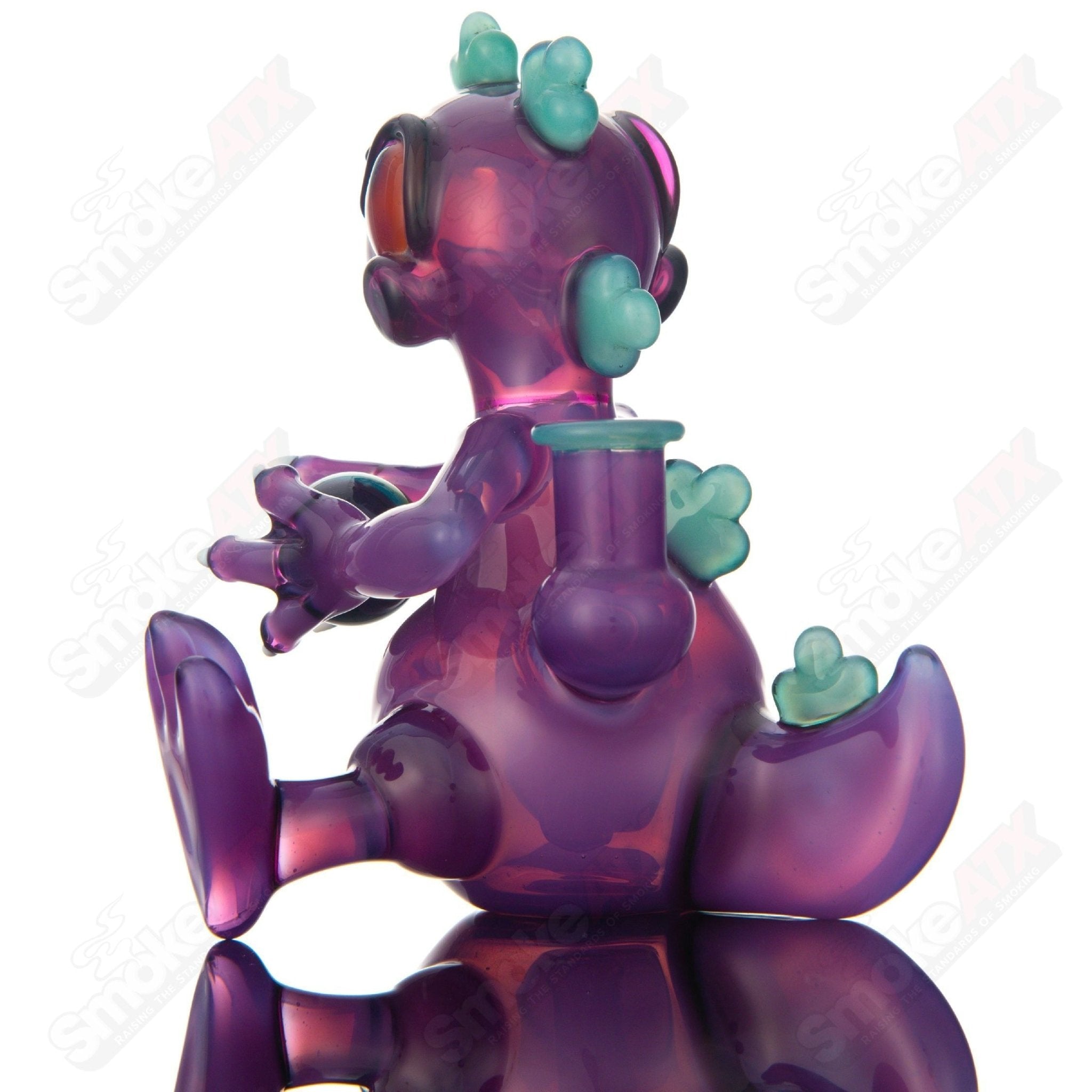 Purple Sitting Reptar Rig w/ Encalmo Egg J - Smart Glass - Smoke ATX