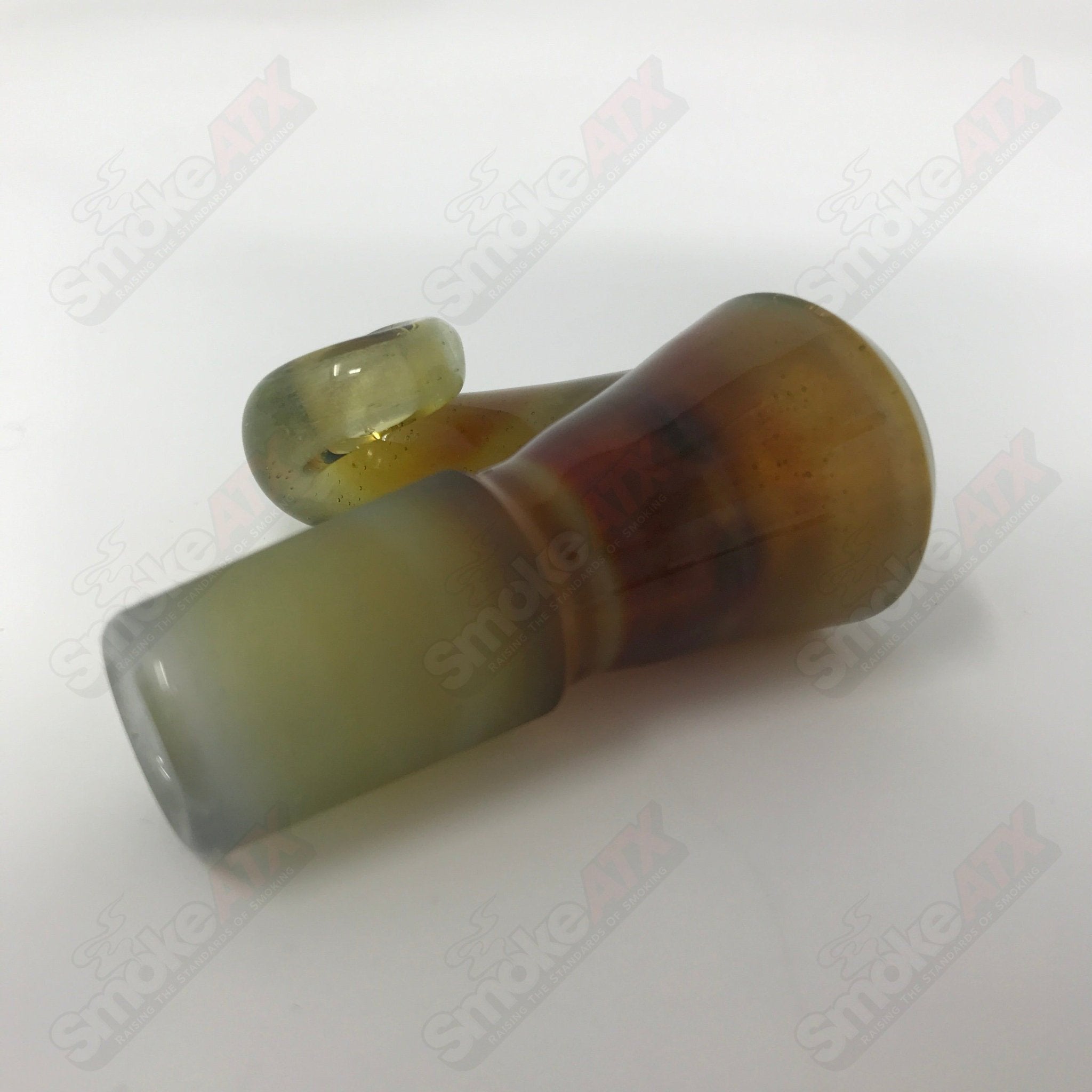 Rainbow Satin Black T Glass 18mm Fully Worked Slide - Smoke ATX