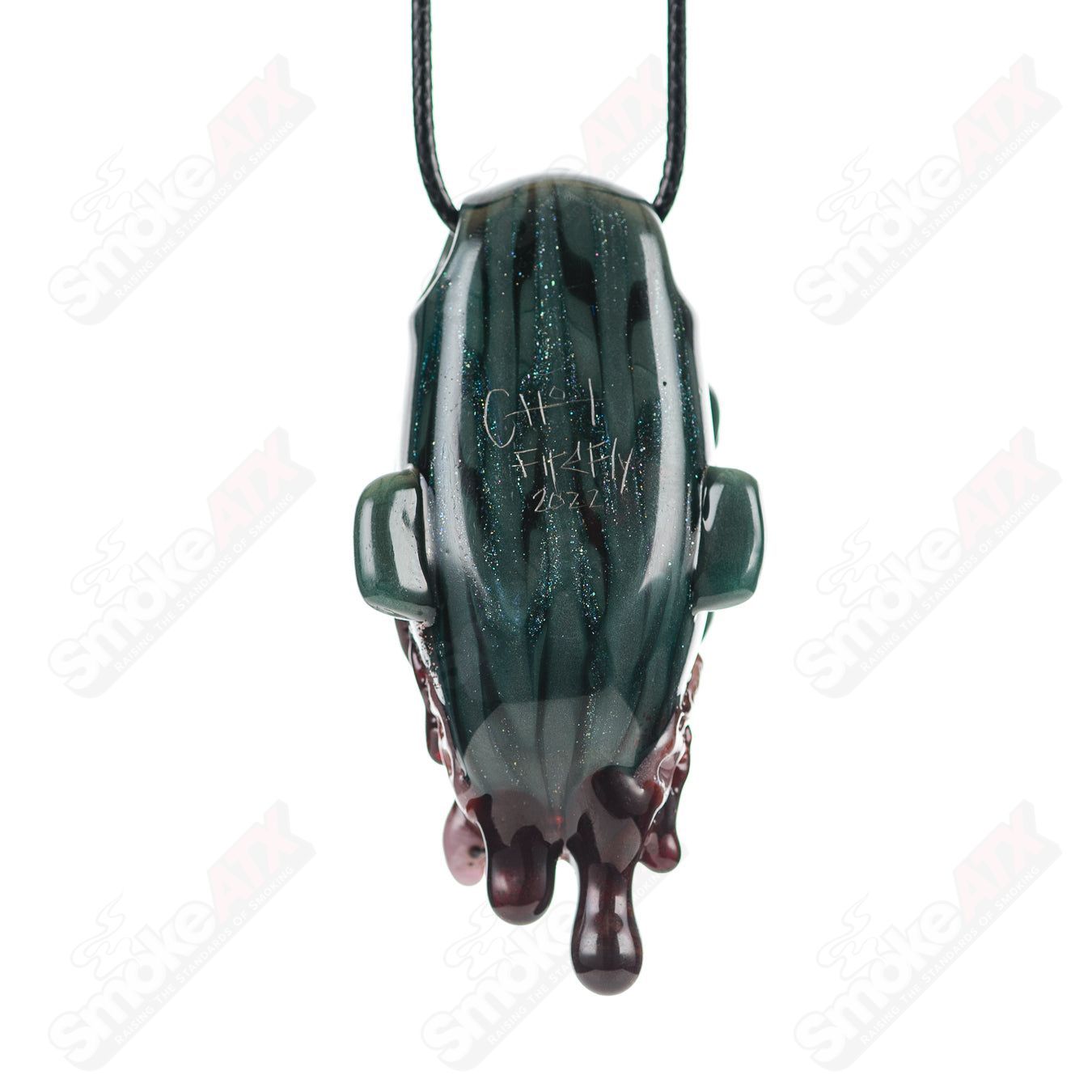 Ripped Jaw Pendant Firefly x Ghost Glass - Smoke ATX