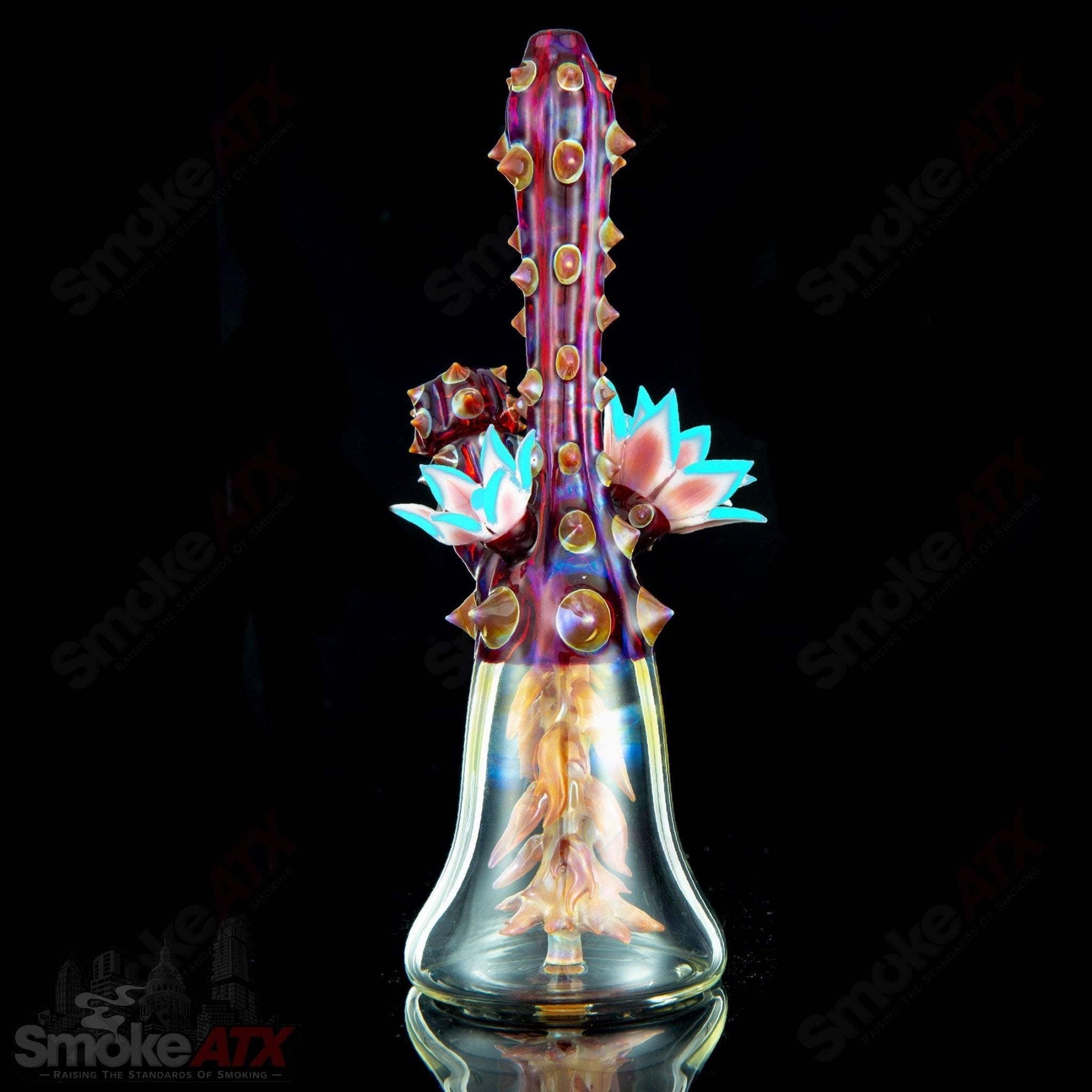 Root Perc Terrarium (Red 16 w UV Accents) Unparalleled Glass - Smoke ATX