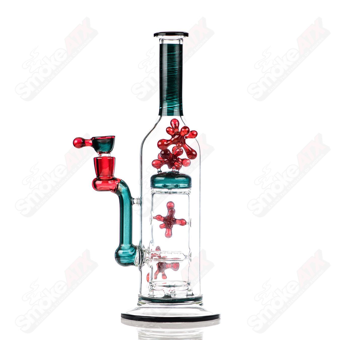 Spore Accented Upline Rig Silver Fox Glass x Jmass (2014) - Smoke ATX