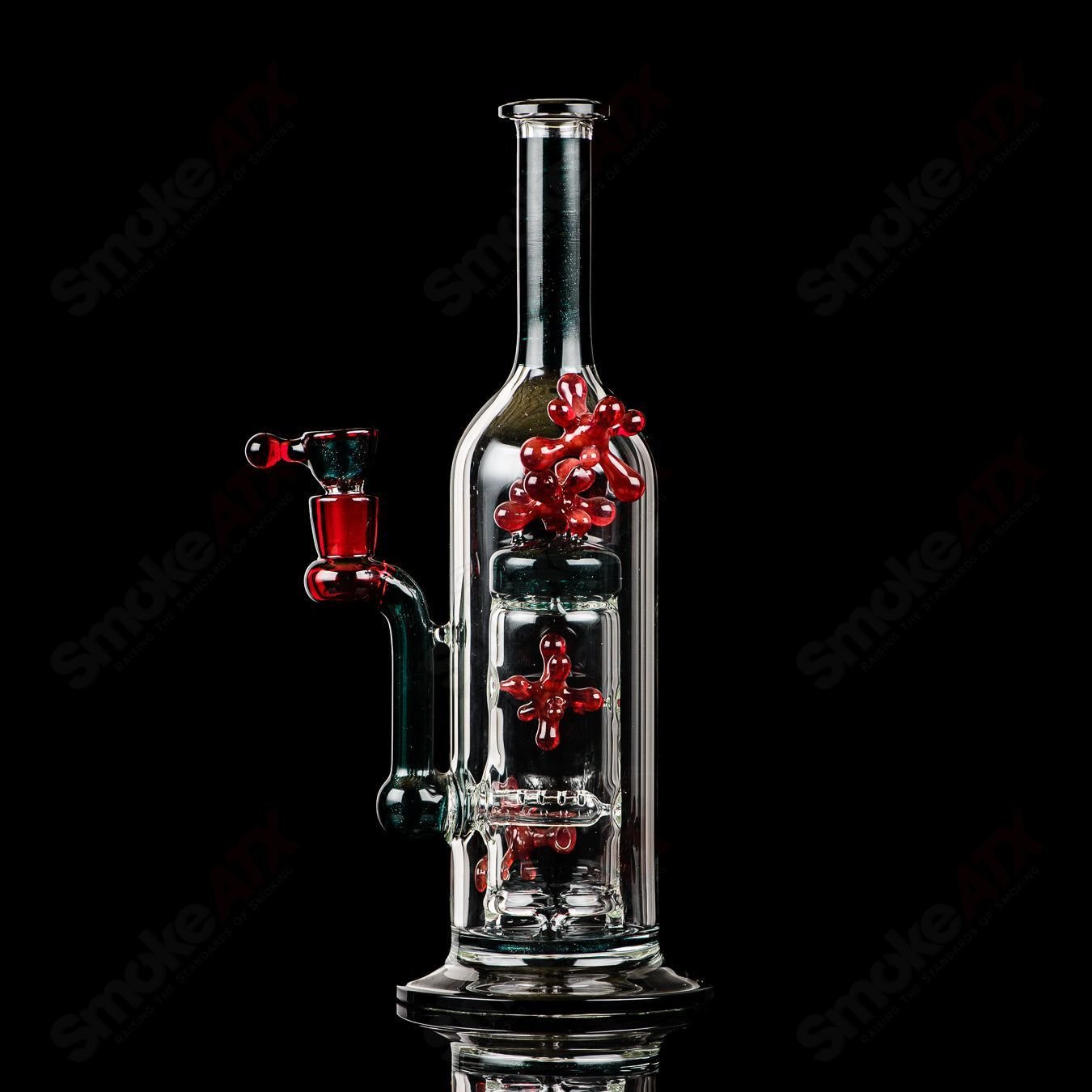 Spore Accented Upline Rig Silver Fox Glass x Jmass (2014) - Smoke ATX