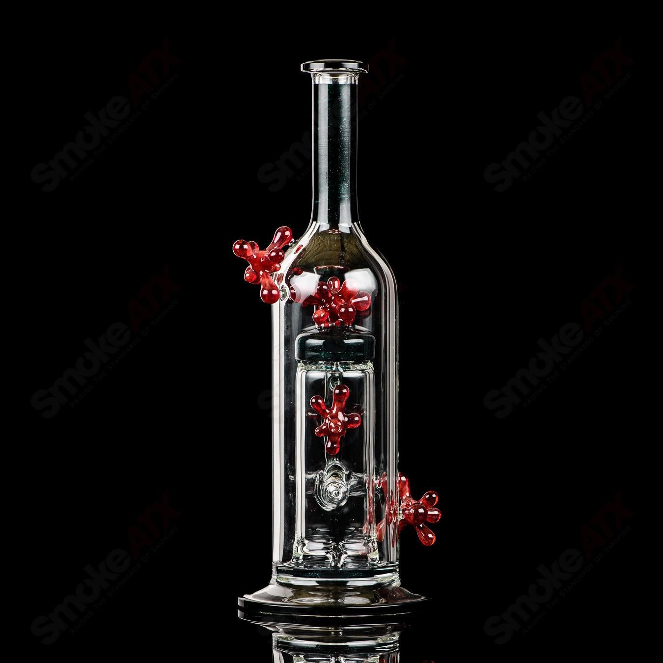 Spore Accented Upline Rig Silver Fox Glass x Jmass (2014) - Smoke ATX
