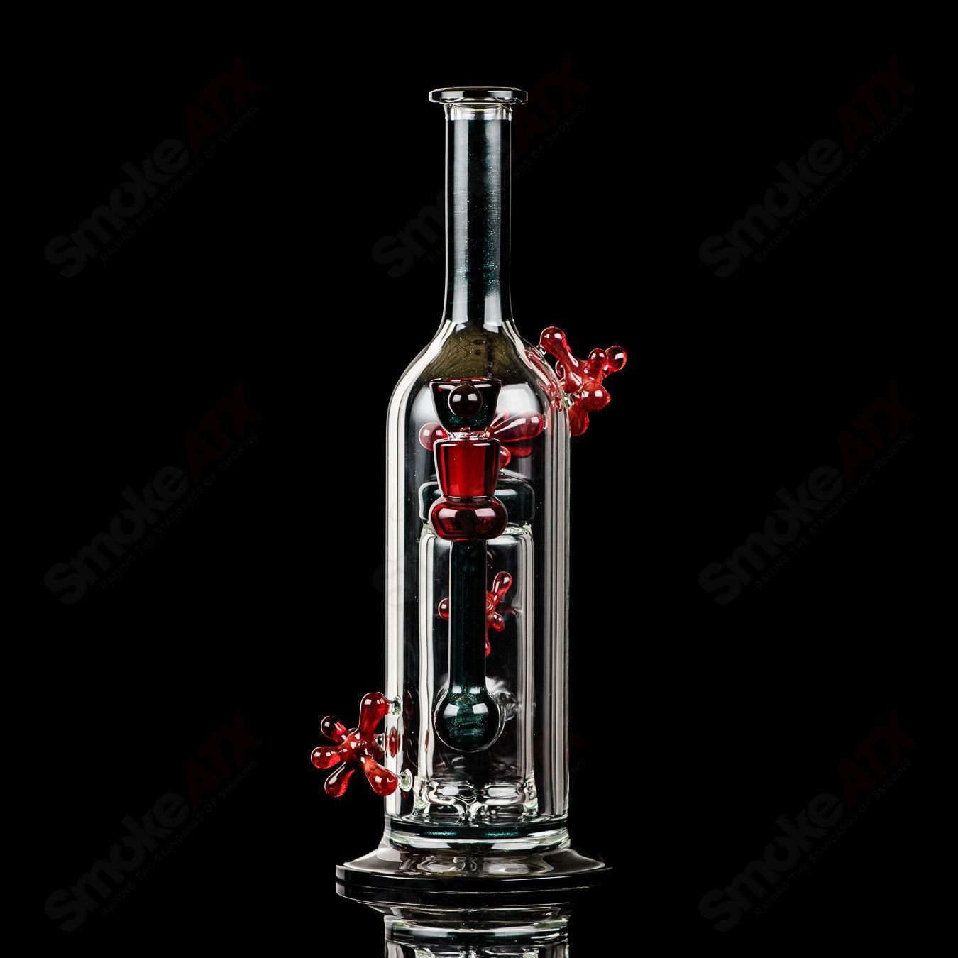 Spore Accented Upline Rig Silver Fox Glass x Jmass (2014) - Smoke ATX