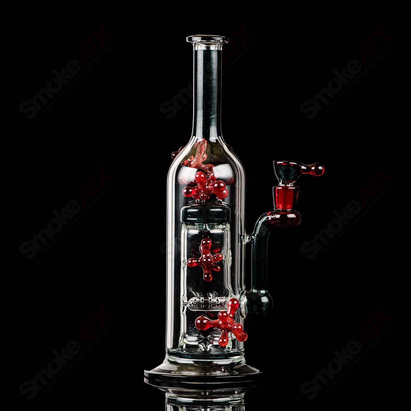Spore Accented Upline Rig Silver Fox Glass x Jmass (2014) - Smoke ATX