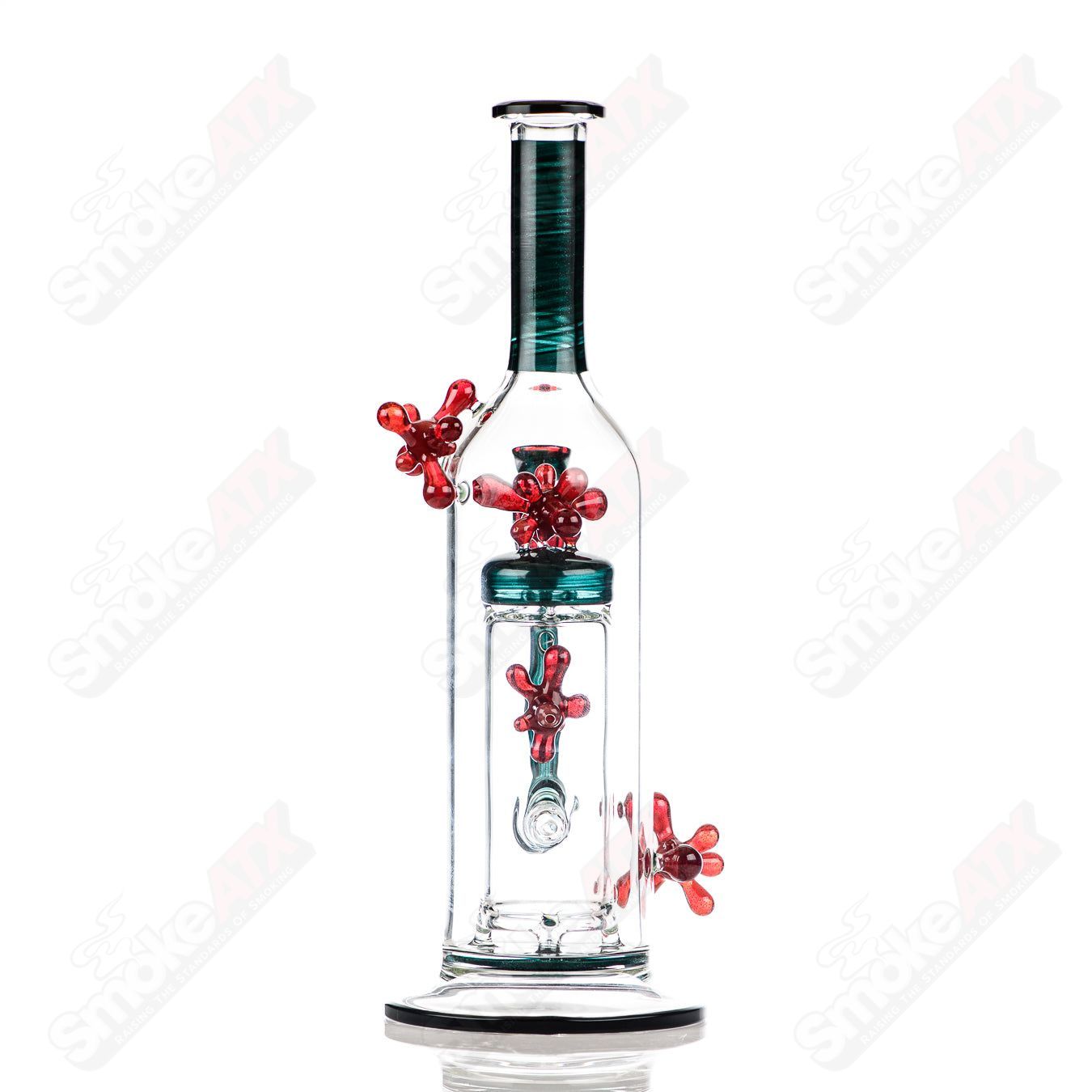 Spore Accented Upline Rig Silver Fox Glass x Jmass (2014) - Smoke ATX