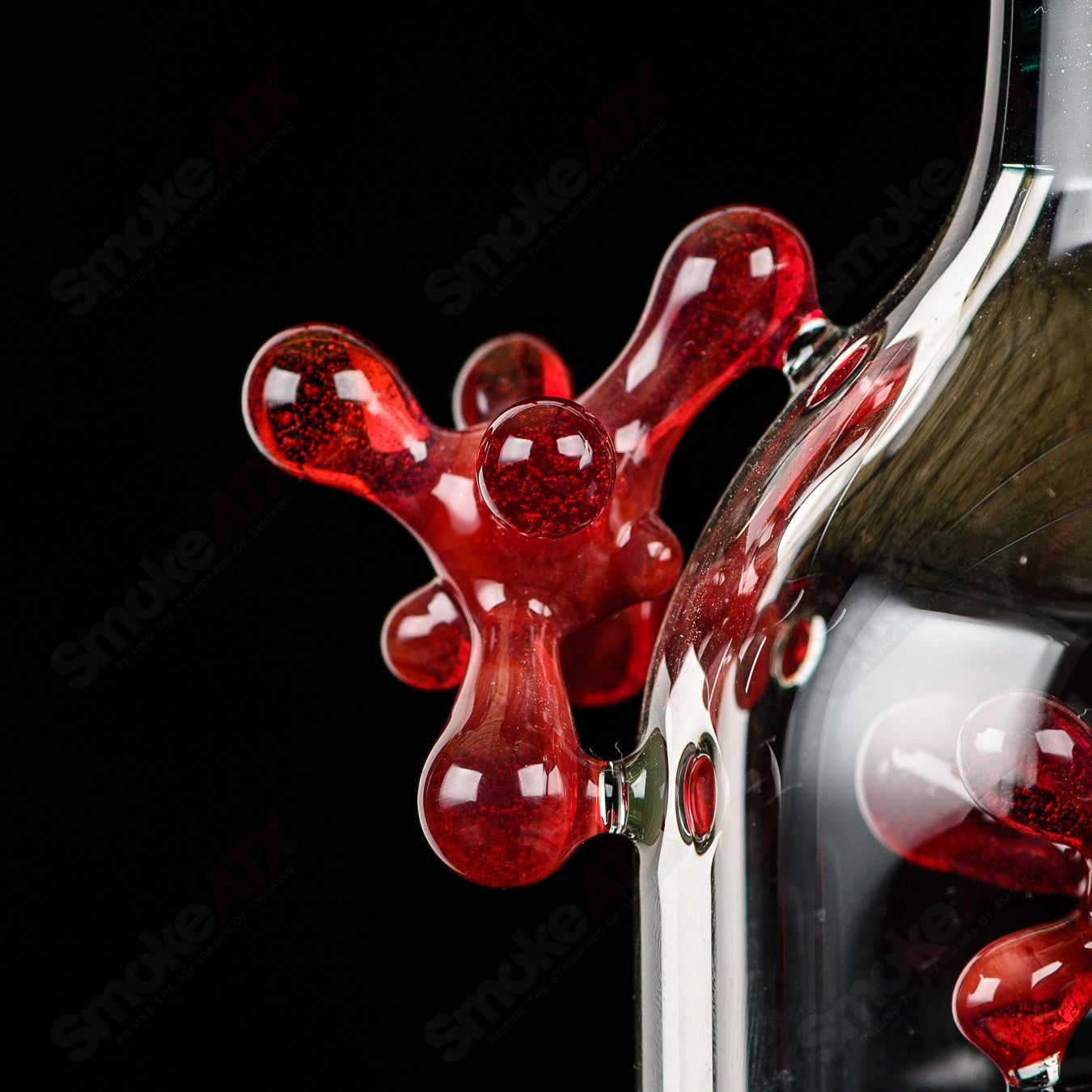 Spore Accented Upline Rig Silver Fox Glass x Jmass (2014) - Smoke ATX