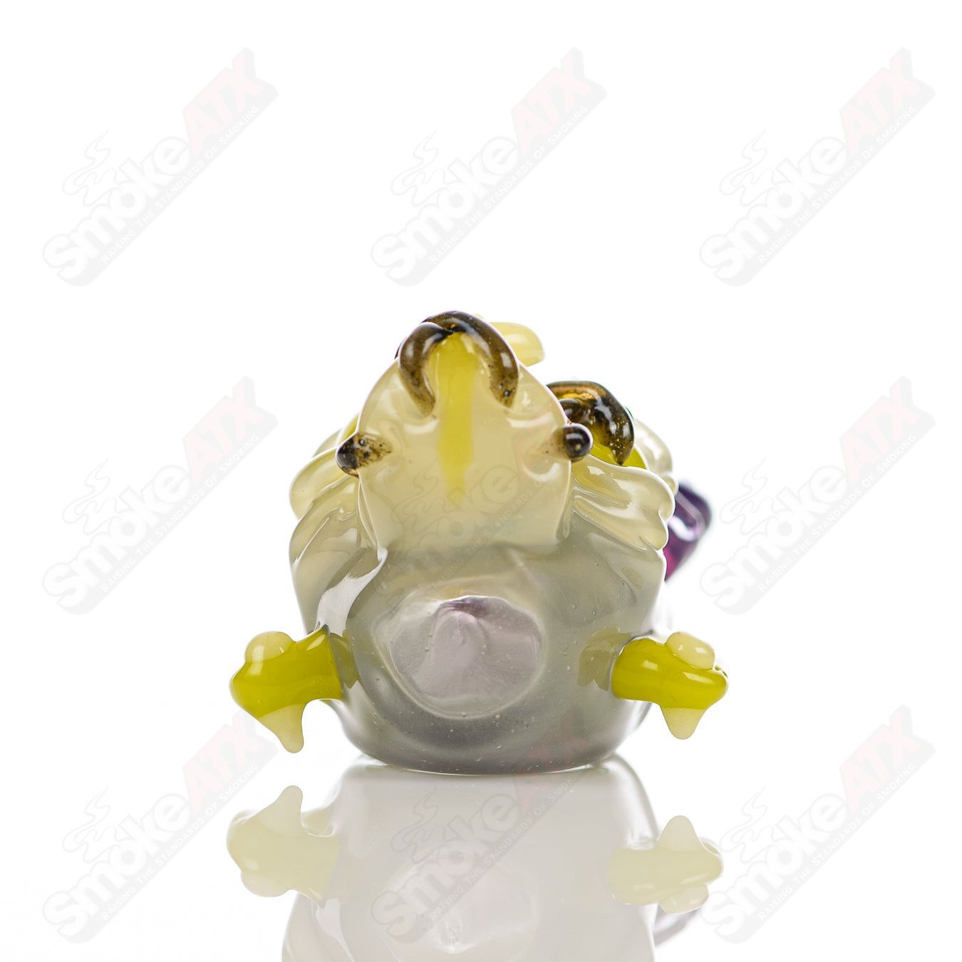 Stitched Gorilla Head Pendant Firefly x Ghost Glass - Smoke ATX