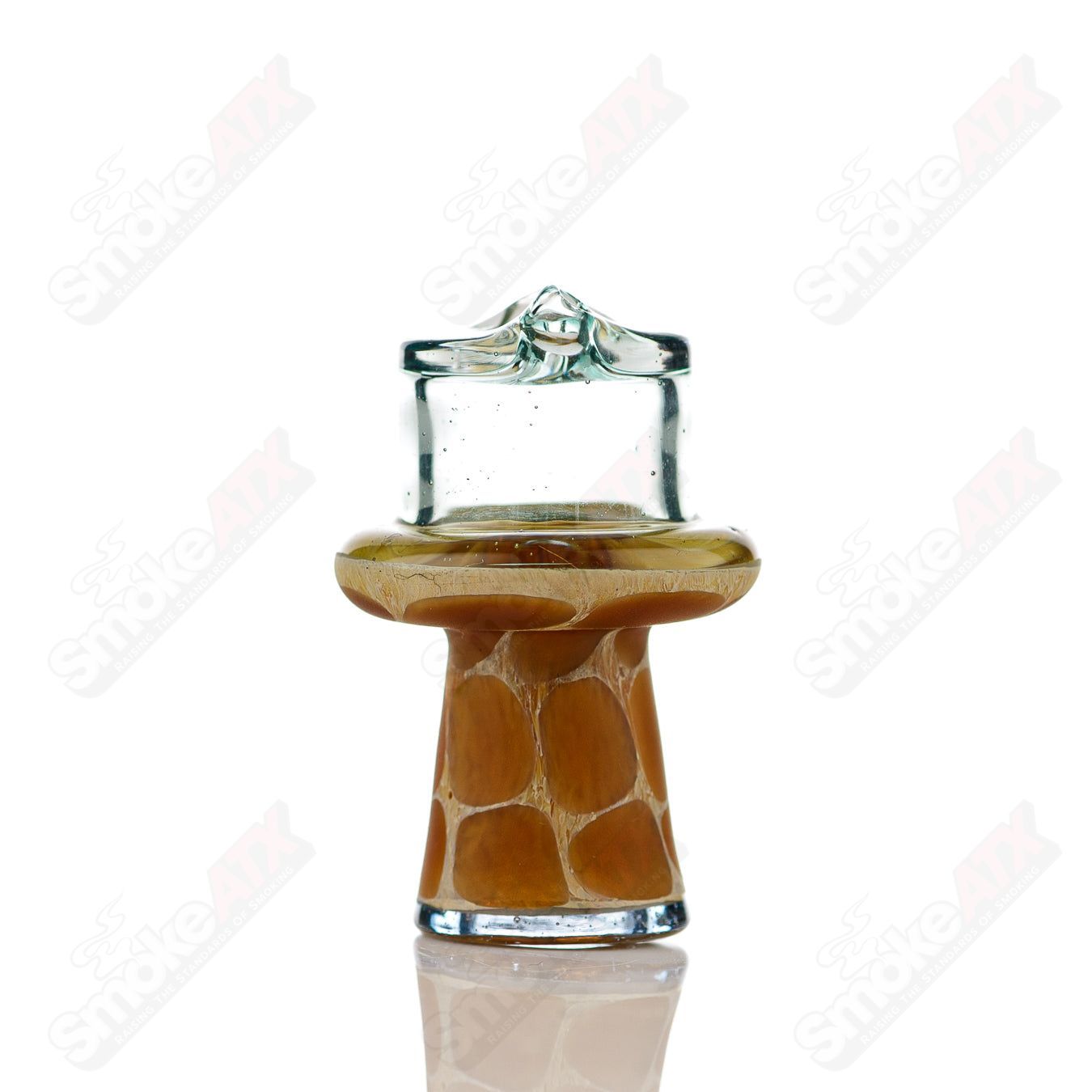 Transparent Blue Giraffe Spinner Cap w Pearl Robertson Glass - Smoke ATX